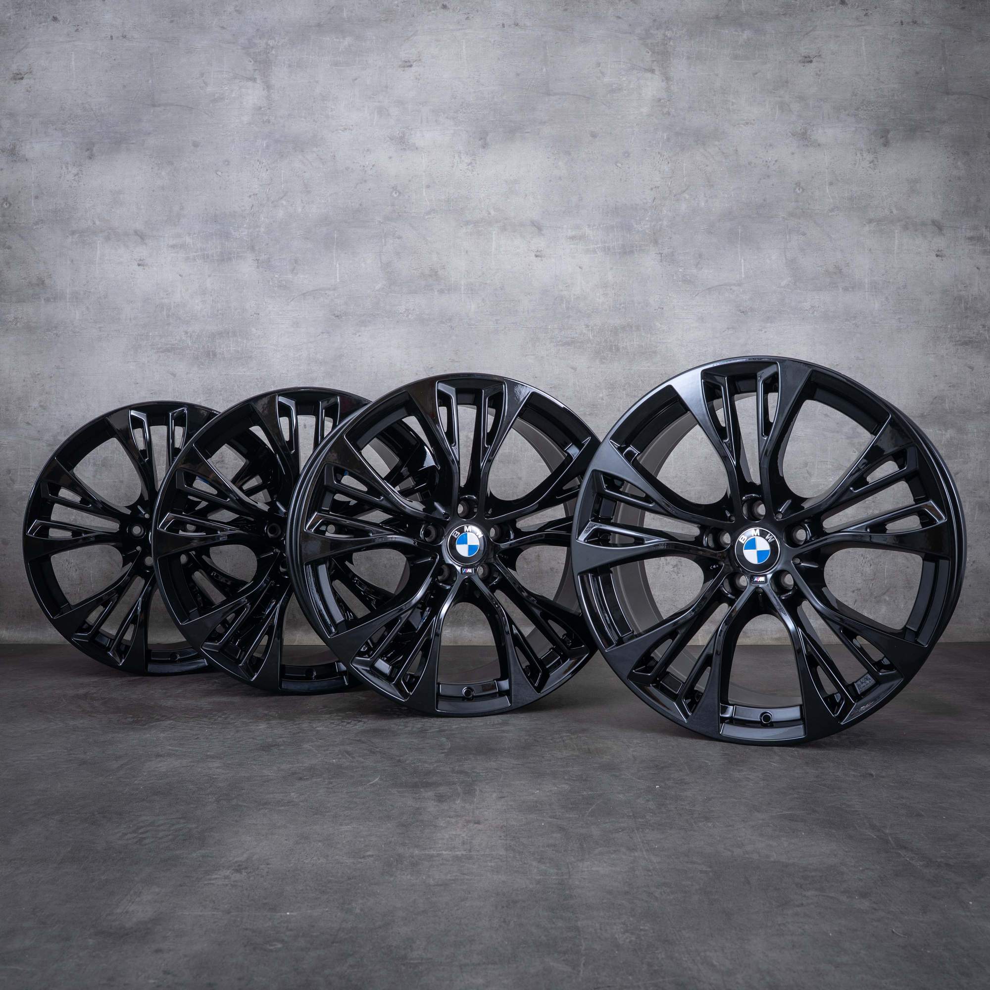 Originales BMW X5 X6 llantas 21 pulgadas E70 F15 E71 F16 Styling 599 M 6859423 6859424 negro brillante