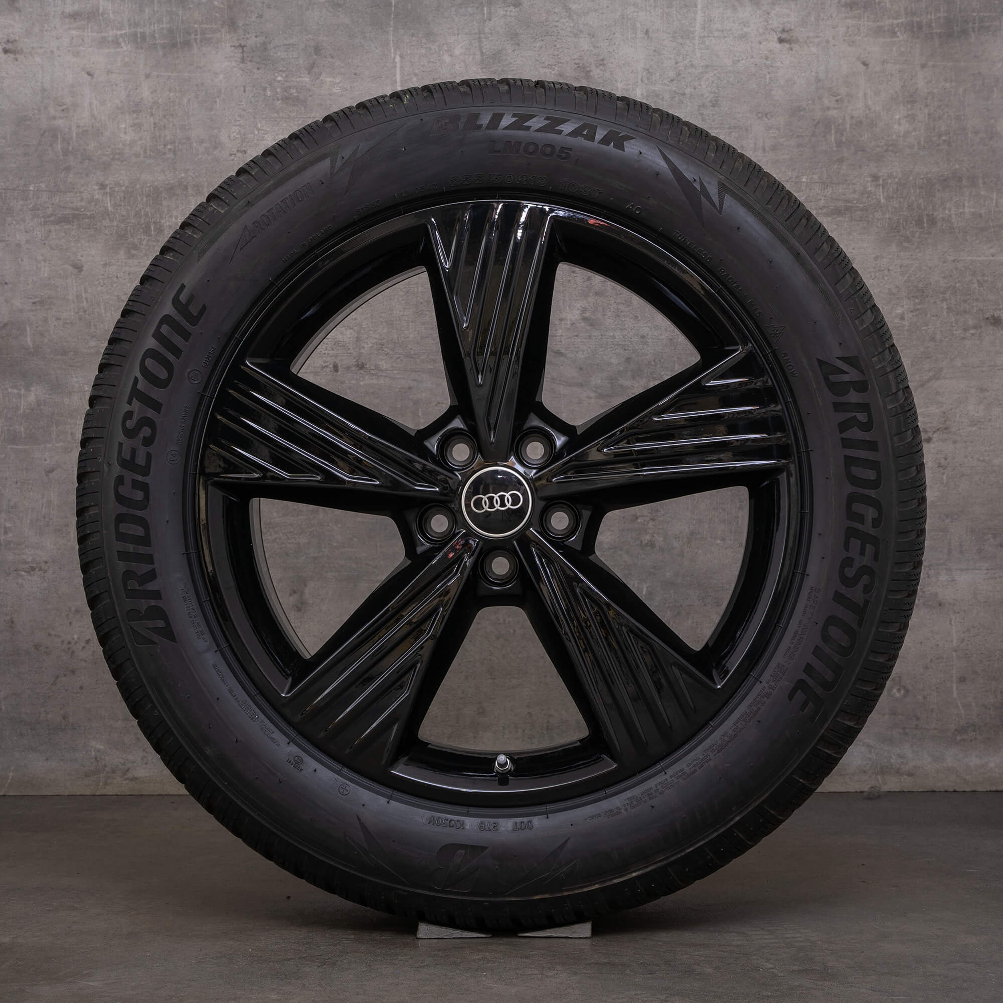 Originale Audi Q4 e-tron vinterhjul 19 tommer fælge Sportback 89A601025B sort højglans
