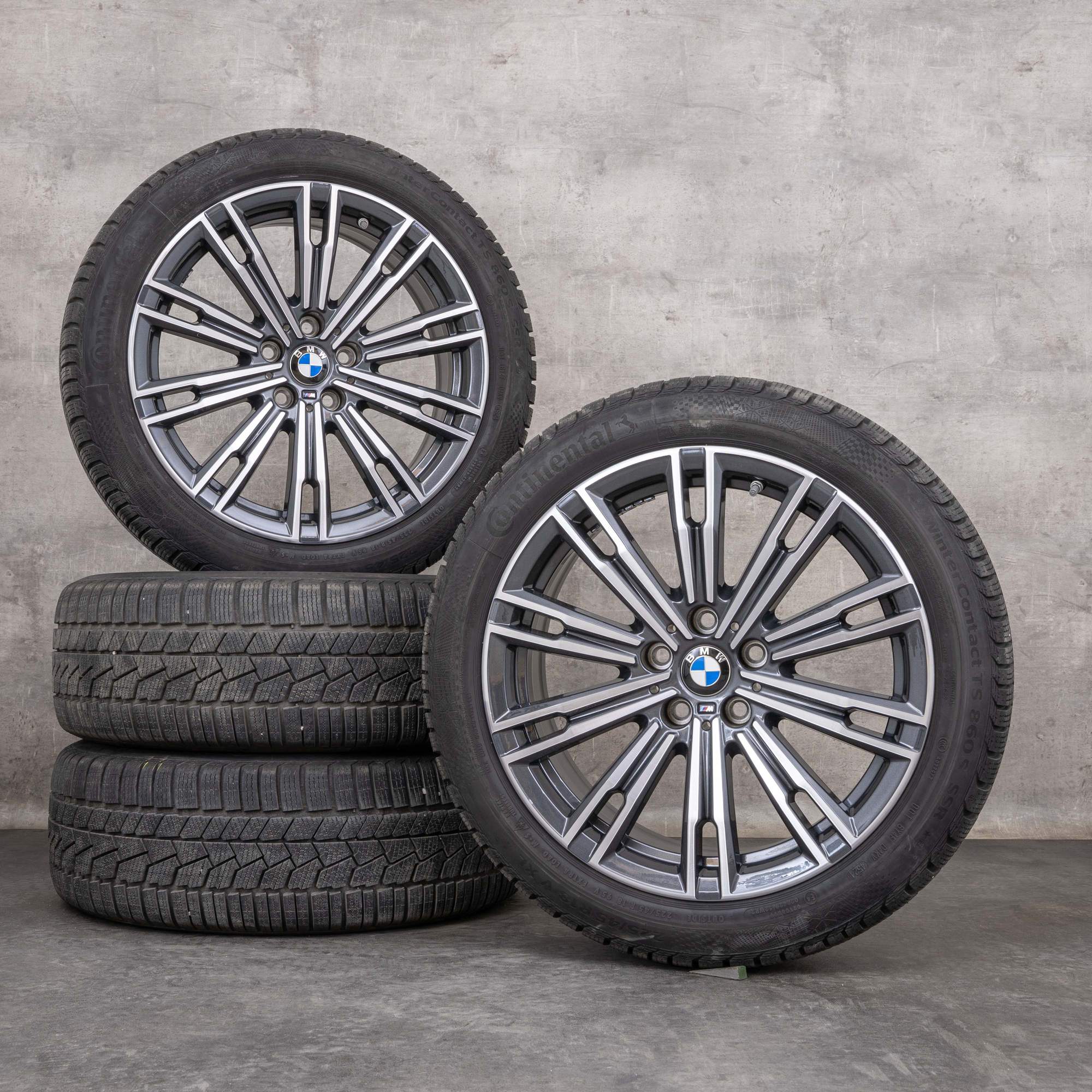 Oryginalał BMW seria 2 3 4 koła zimowe 18 cali G42 G20 G21 G22 G23 felgi stylizacja 790 M 8089890 orbit szary Polerowane