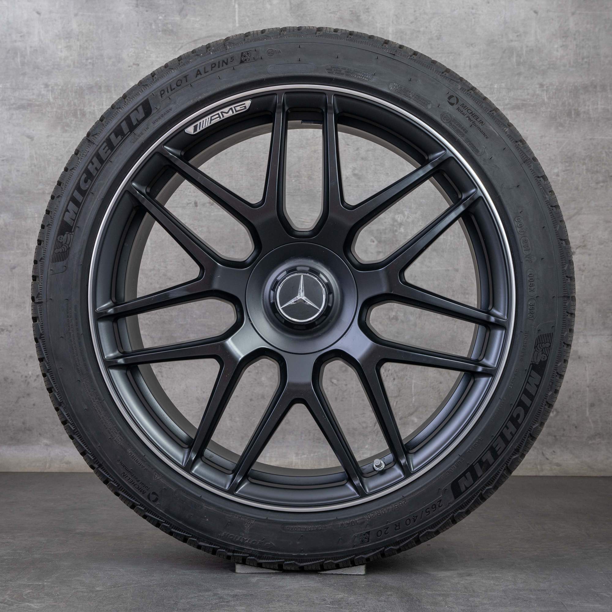 Oryginał Mercedes Benz Klasa E E63 & S AMG koła 20 cali W213 S213 letnie A2134013000 A2134013100 czarny matowy polerowane