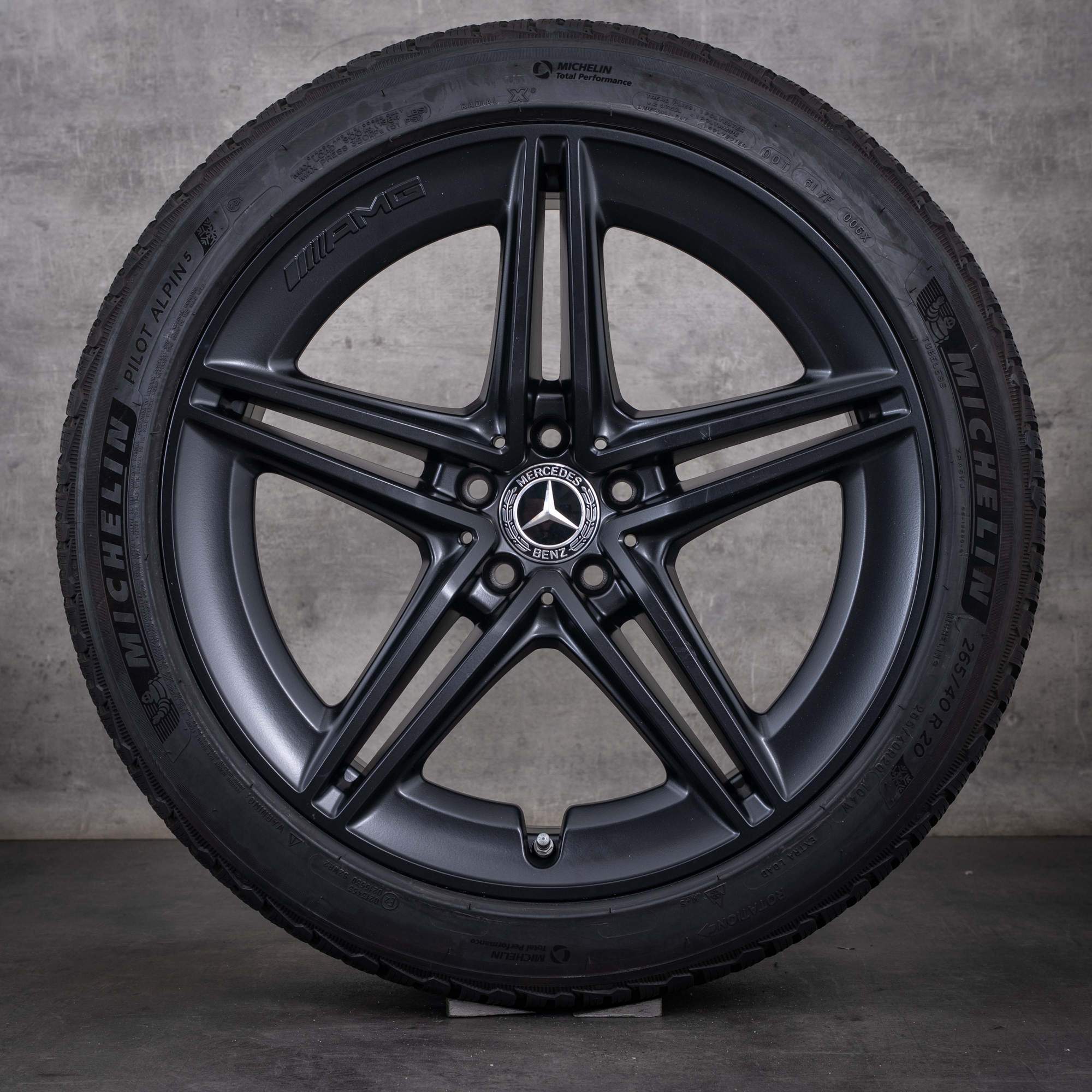Originale Mercedes-Benz AMG GT 43 53 63 63S vinterhjul 20 tommer X290-felger A2904010400 A2904010500 matt svart