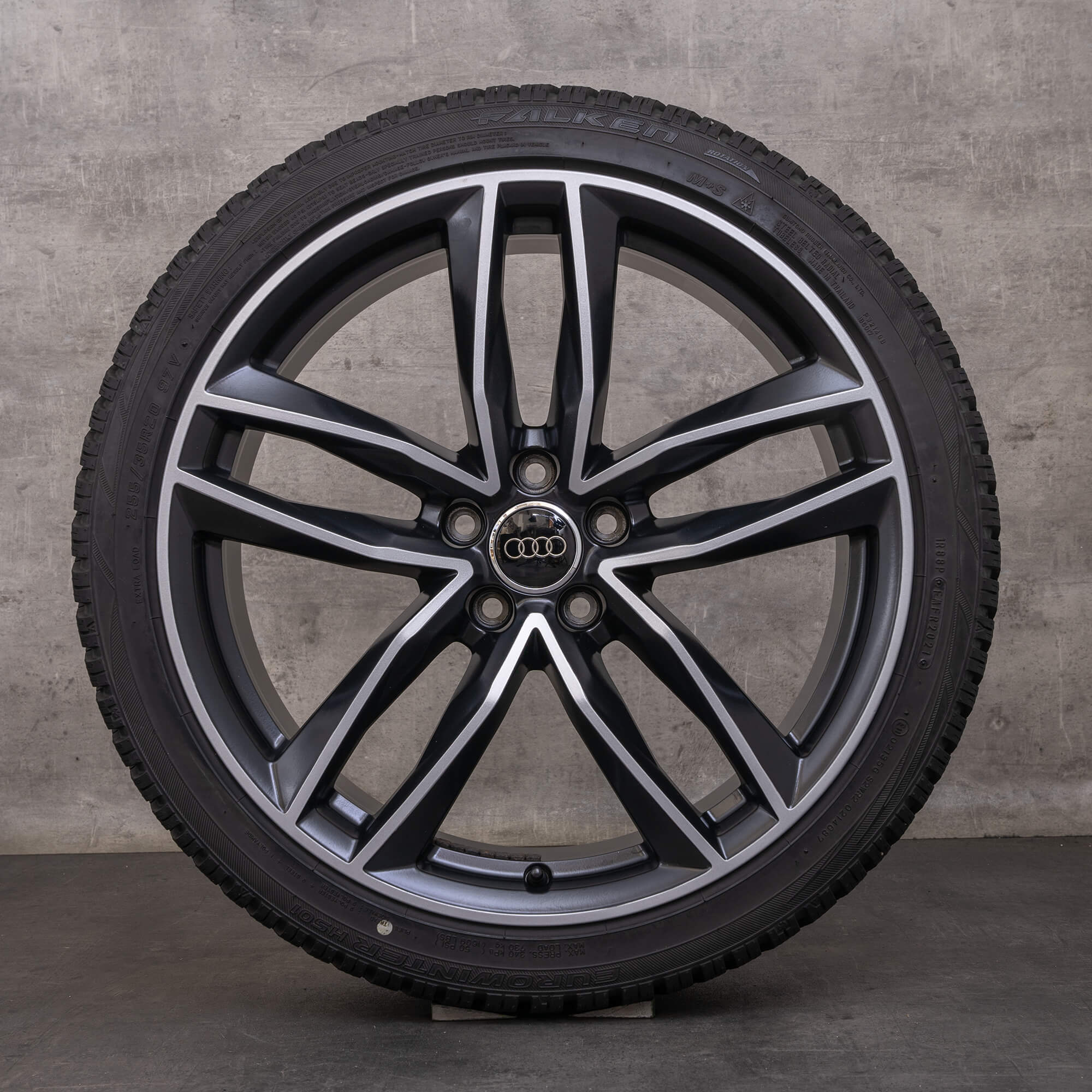 Alkuperäiset Audi A6 S6 talvirenkaat 20 tuuman 4G C7 vanteet 4G9601025N musta hopea matta