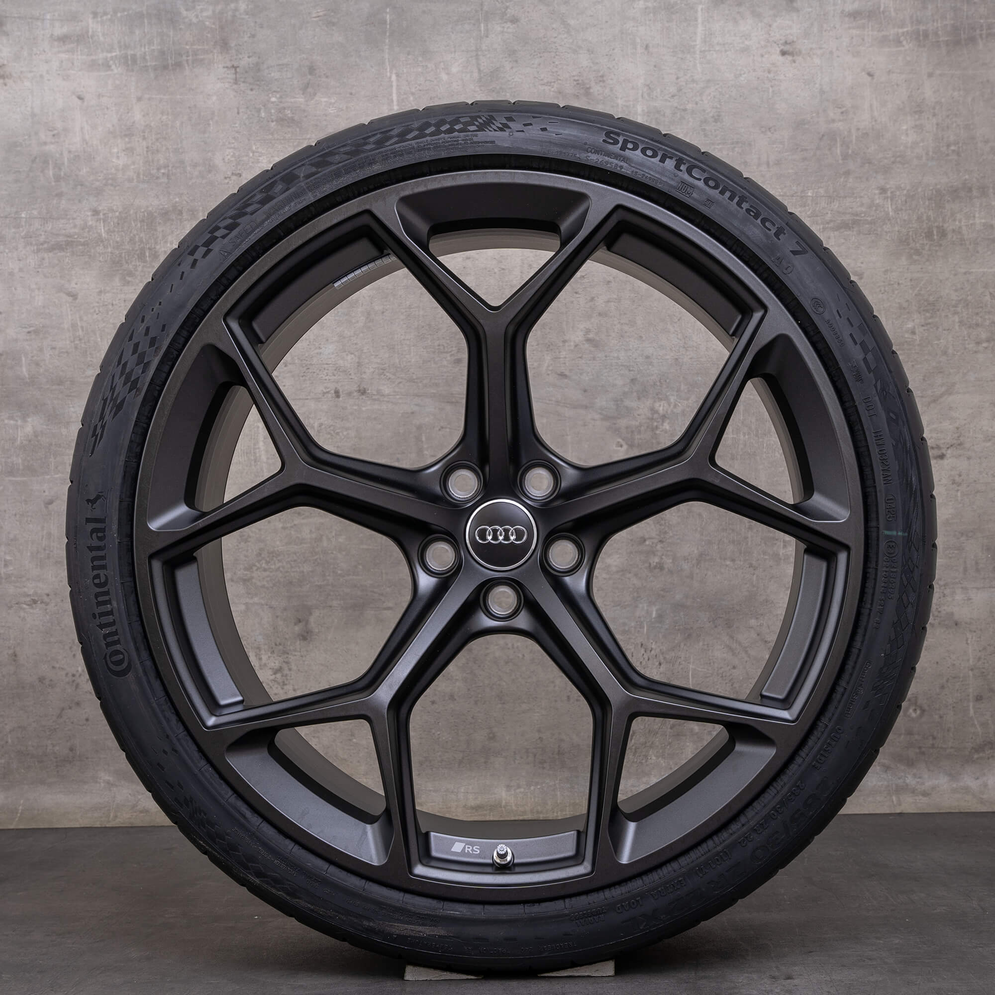 Originele Audi RS6 RS7 velgen 22 inch 4K C8 zomerwielen 4K0601025BM Performance honingraat design titanium mat