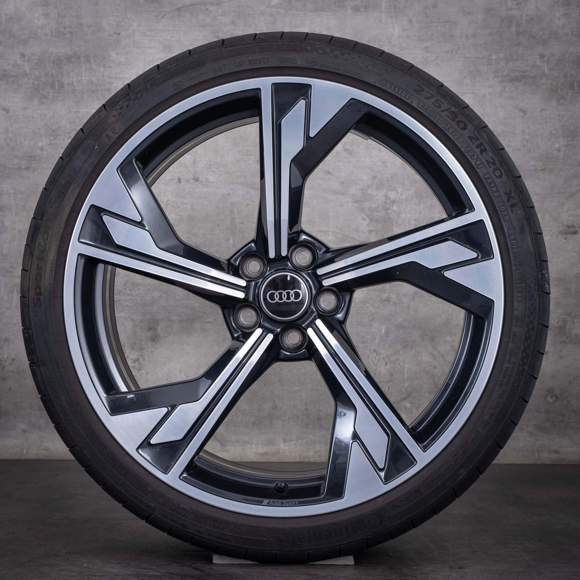 OEM Audi RS4 RS5 20inch B9 8W F5 summer wheels Flag 8W0601025DT granite diamond cut