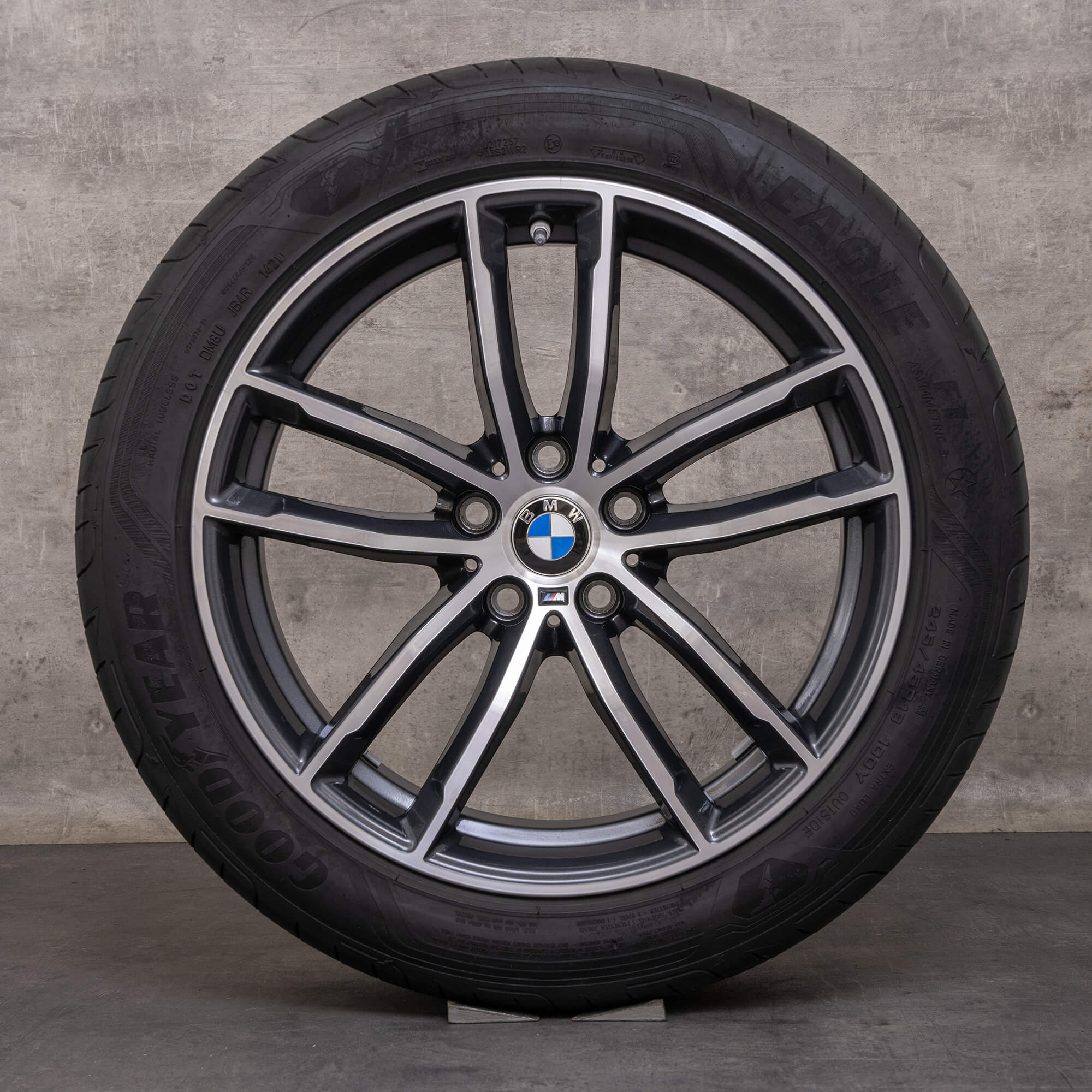 Original BMW 5er Felgen 18 Zoll G30 G31 Sommerräder Styling 662 M 8093915 8093916 orbit grey glanzgedreht