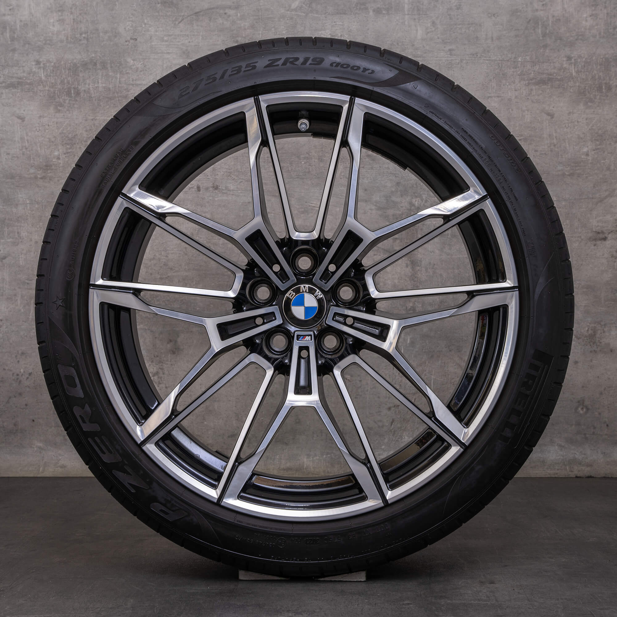 Oem BMW M3 M4 jantes 19 20 pouces G80 G82 G83 pneus été 8093832 8093833 Styling 825 noir brillant