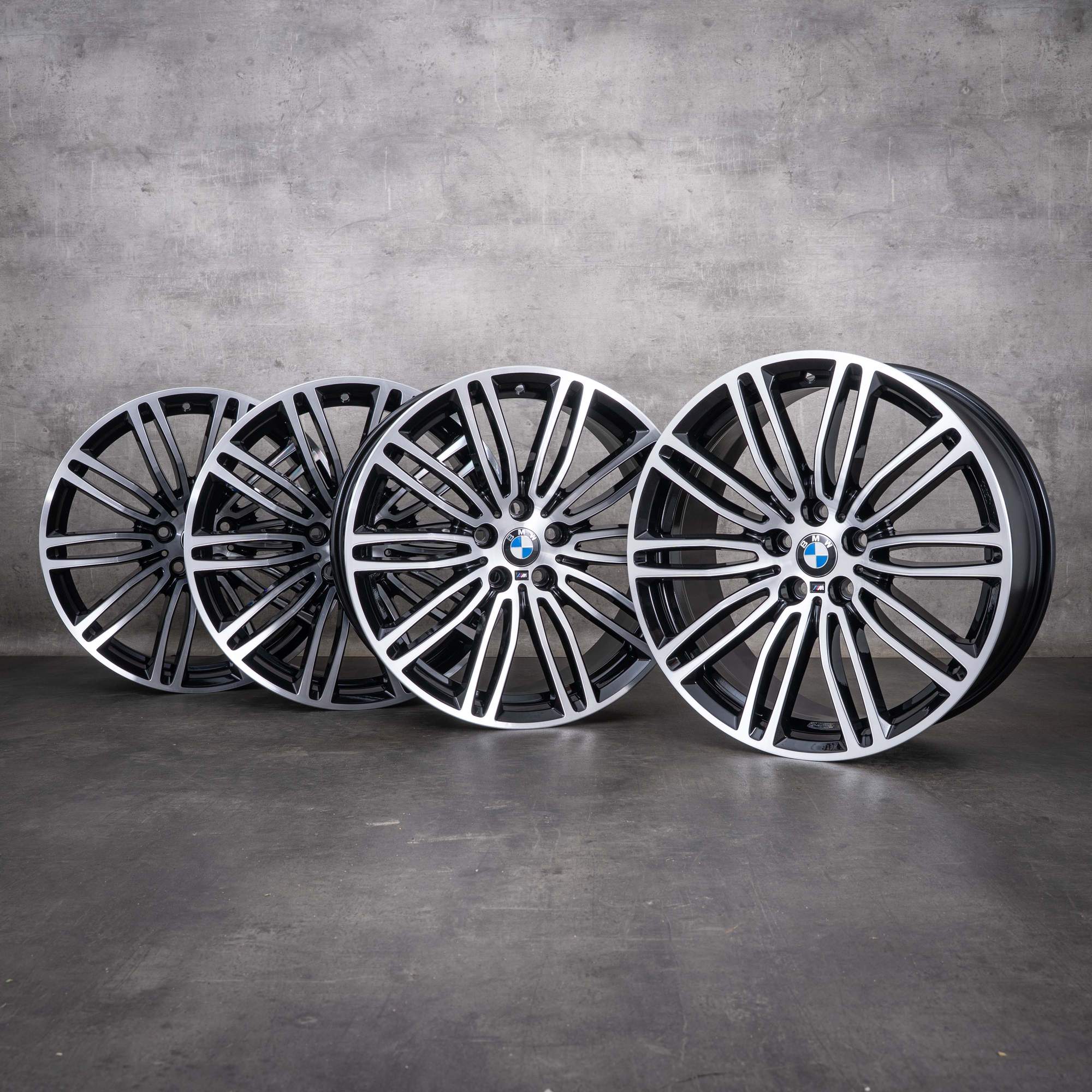 Originele BMW 5 Serie velgen 19 inch G30 G31 Styling 664 M 7855083 7855084 zwart gepolijst NIEUW