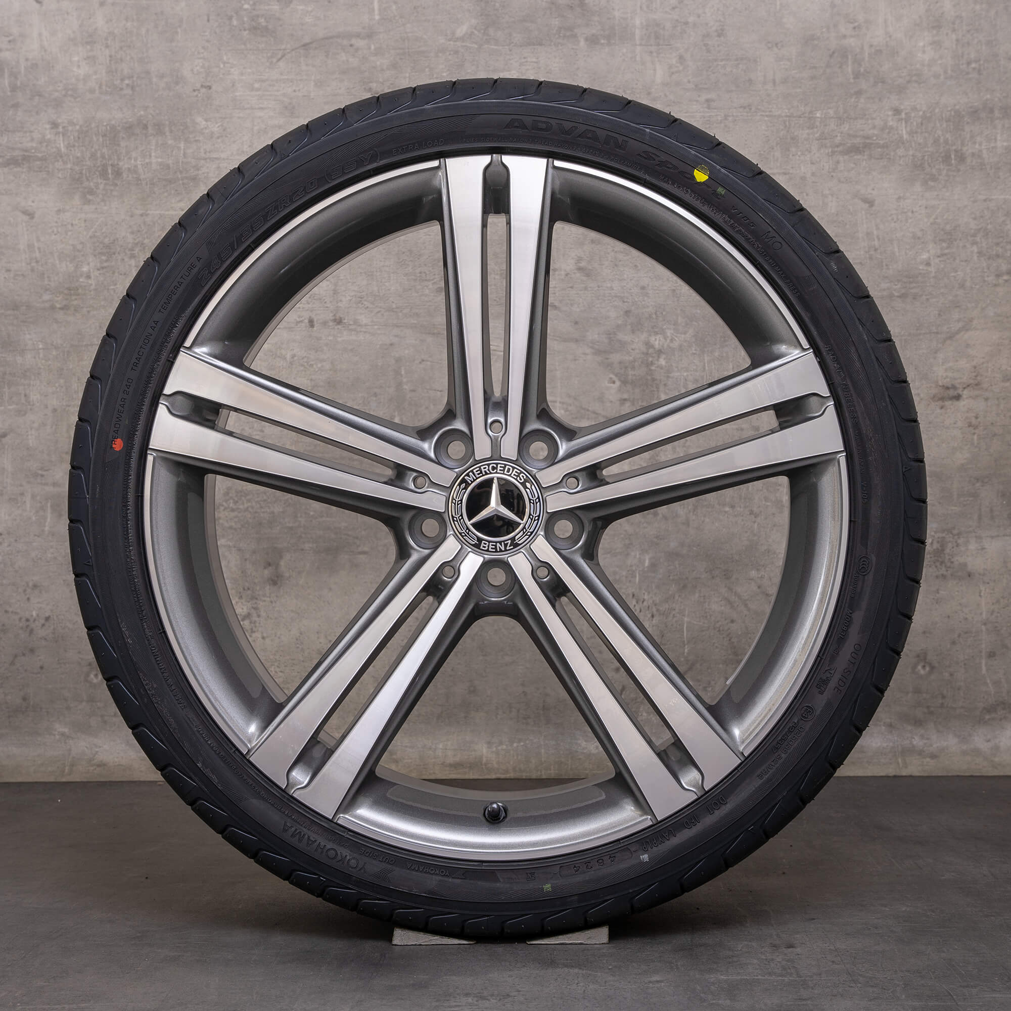 Originele Mercedes Benz CLS velgen 20 inch C257 Coupe zomerwielen A2574010500 A2574010600 himalaya grijs glanzend gedraaid NIEUW