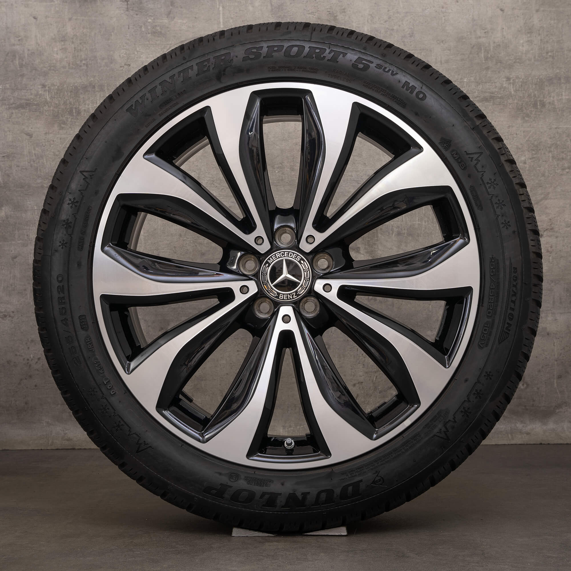 Orijinal Mercedes Benz GLC & 43 kış jantları 20 inç X253 C253 jantlar A2534012300 siyah parlak tornalı