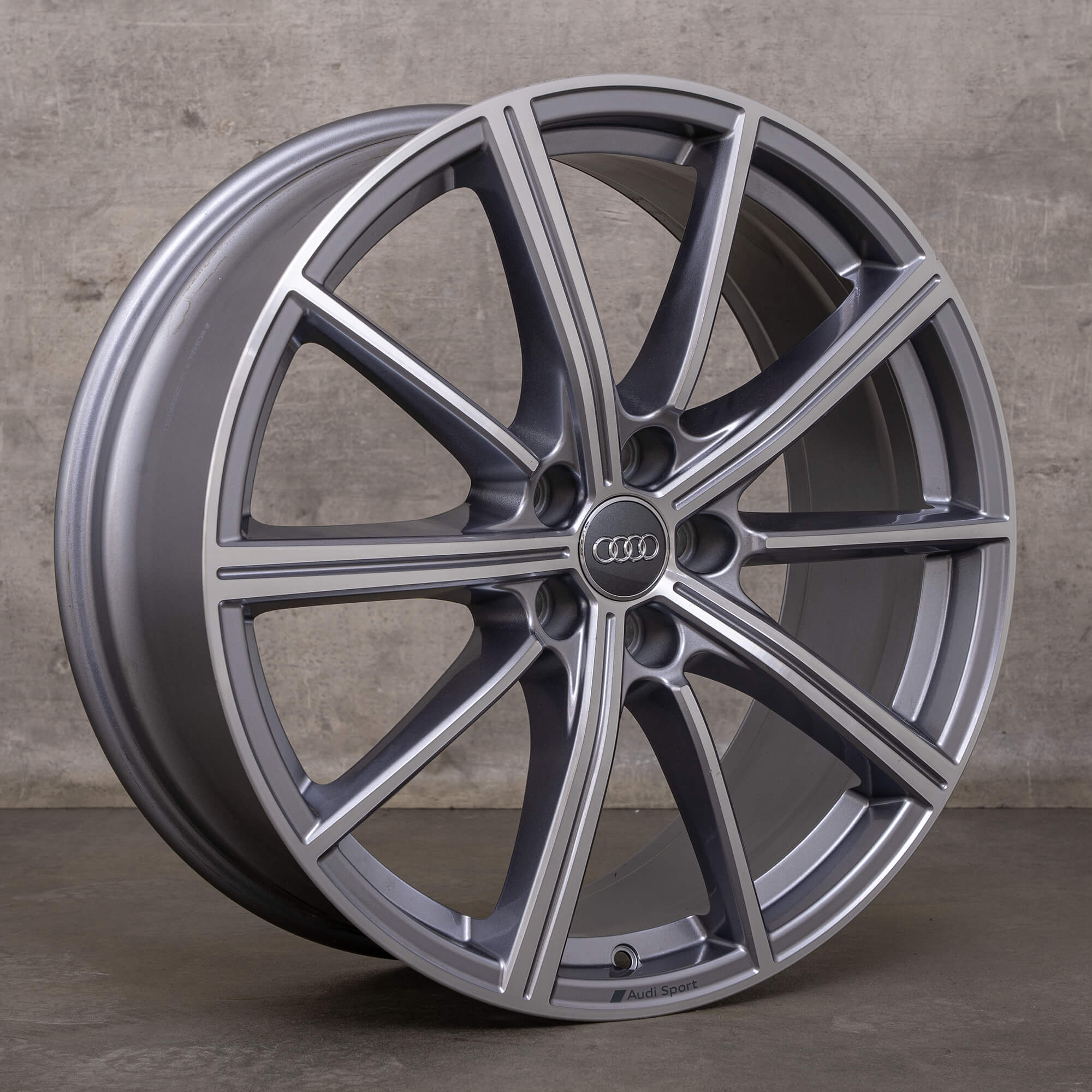 Alkuperäiset Audi Q5 SQ5 20-tuumaiset vanteet FY 80A601025AP antrasiitti kiillotettu.