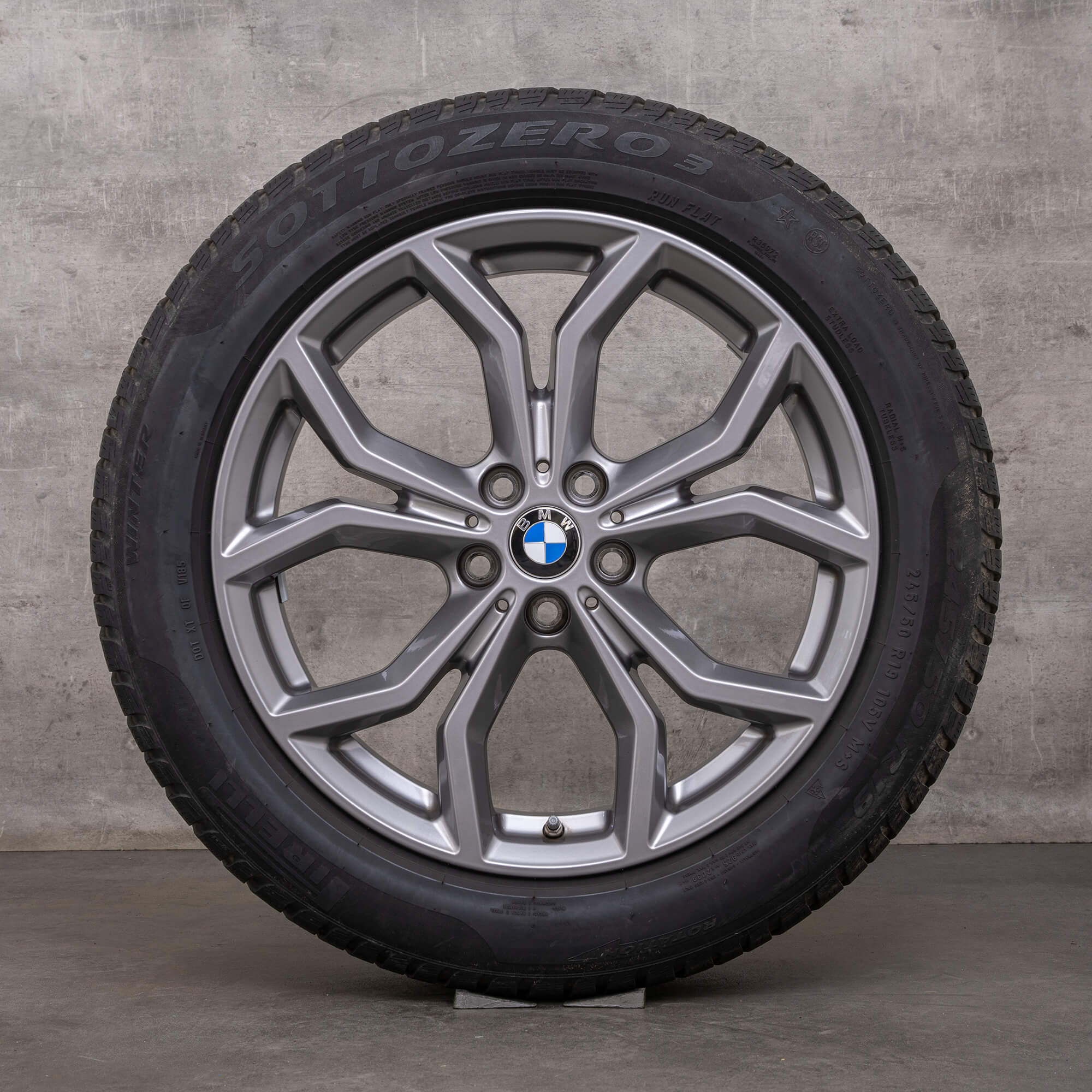 Originale BMW X3 X4 ruote invernali 19 pollici G01 G02 cerchi styling 694 6877328 grigio ferrico