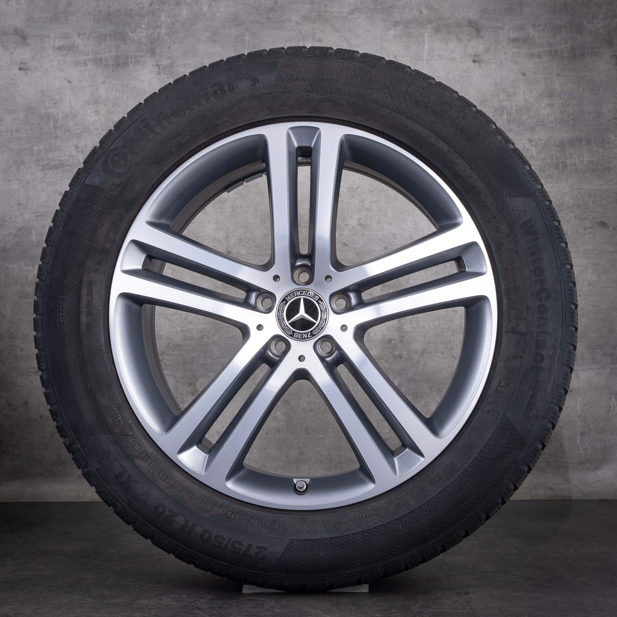 OEM Mercedes-Benz GLE 20inch winter wheels X167 C167 rims A1674012400 A1674012500 Himalaya Gray Matte front diamond cut