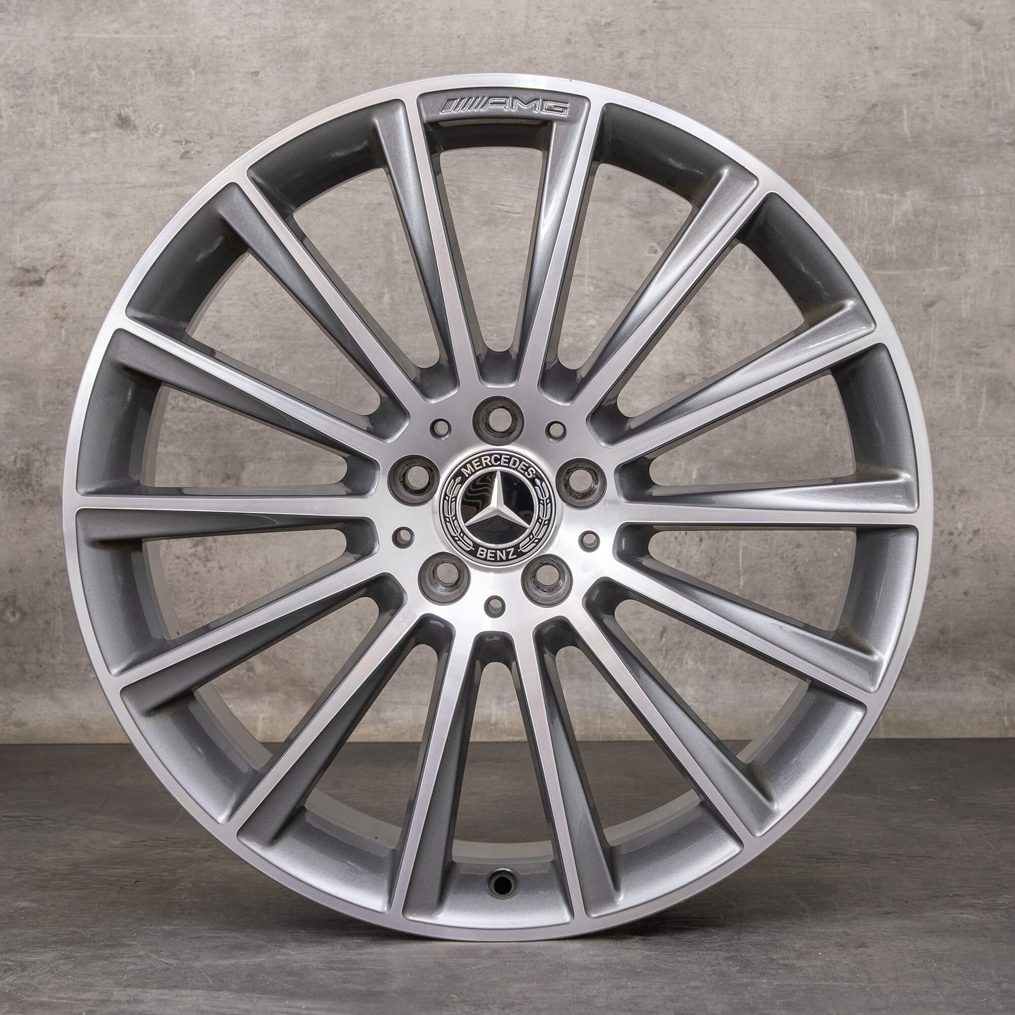 Original Mercedes Benz GLC AMG Felgen 20 Zoll X253 C253 A2534011900 himalaya grey glanzgedreht