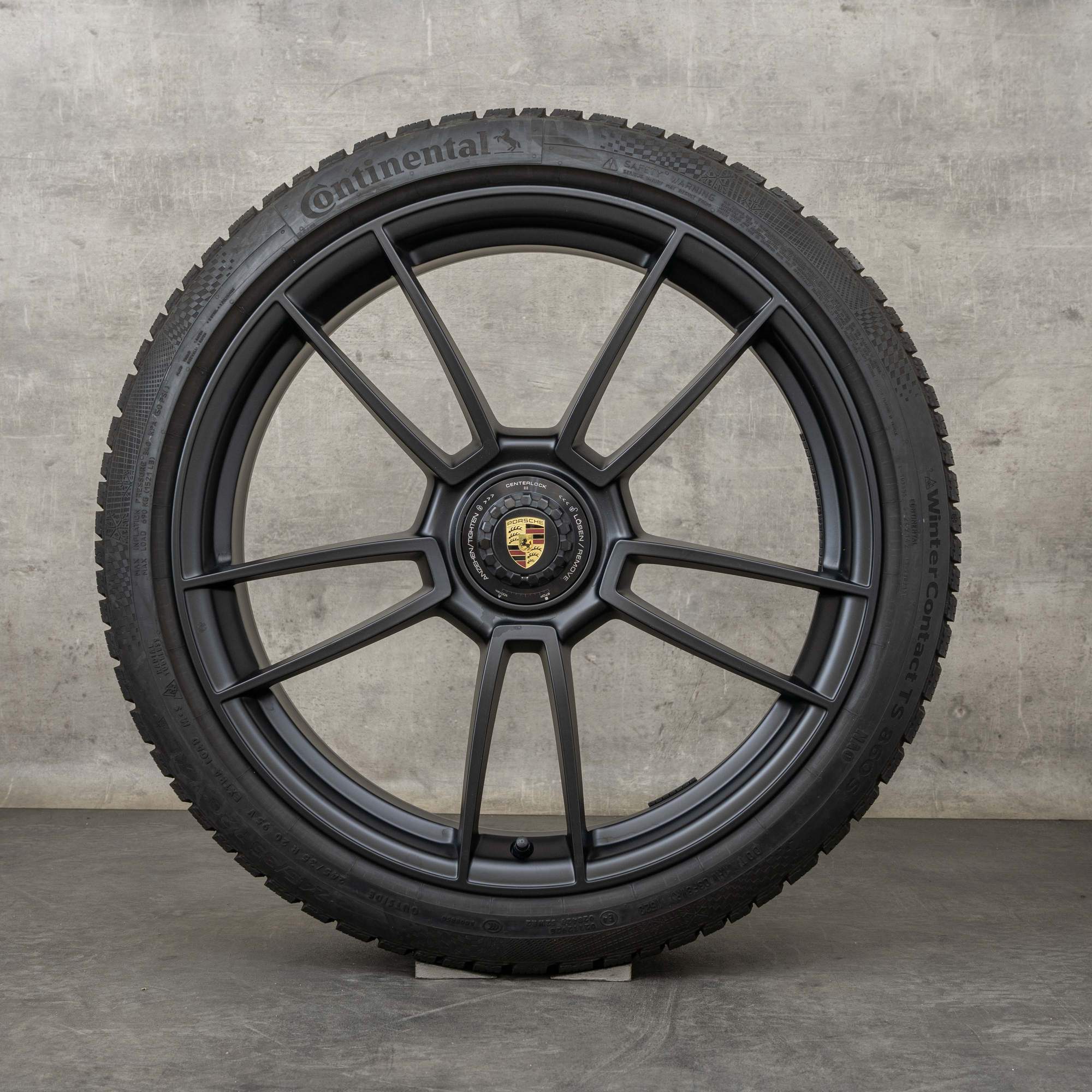 Jantes e pneus inverno originais Porsche 992 I 20 21 polegadas GTS 4 Targa jantes 992044602BA Turbo S roda preto mate