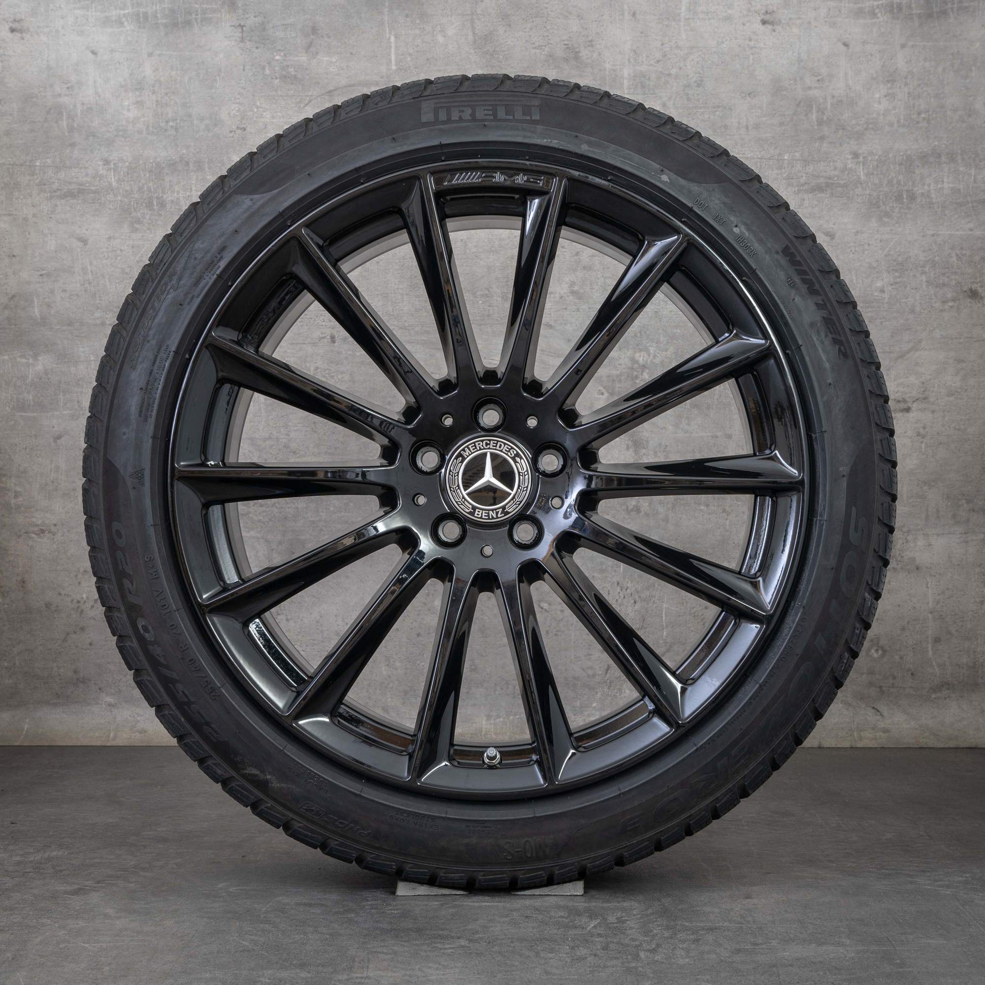 Alkuperäiset Mercedes-Benz AMG S-sarjan vanteet 20 tuumaa W223 kesäpyörät A2234011500 musta kiiltävä