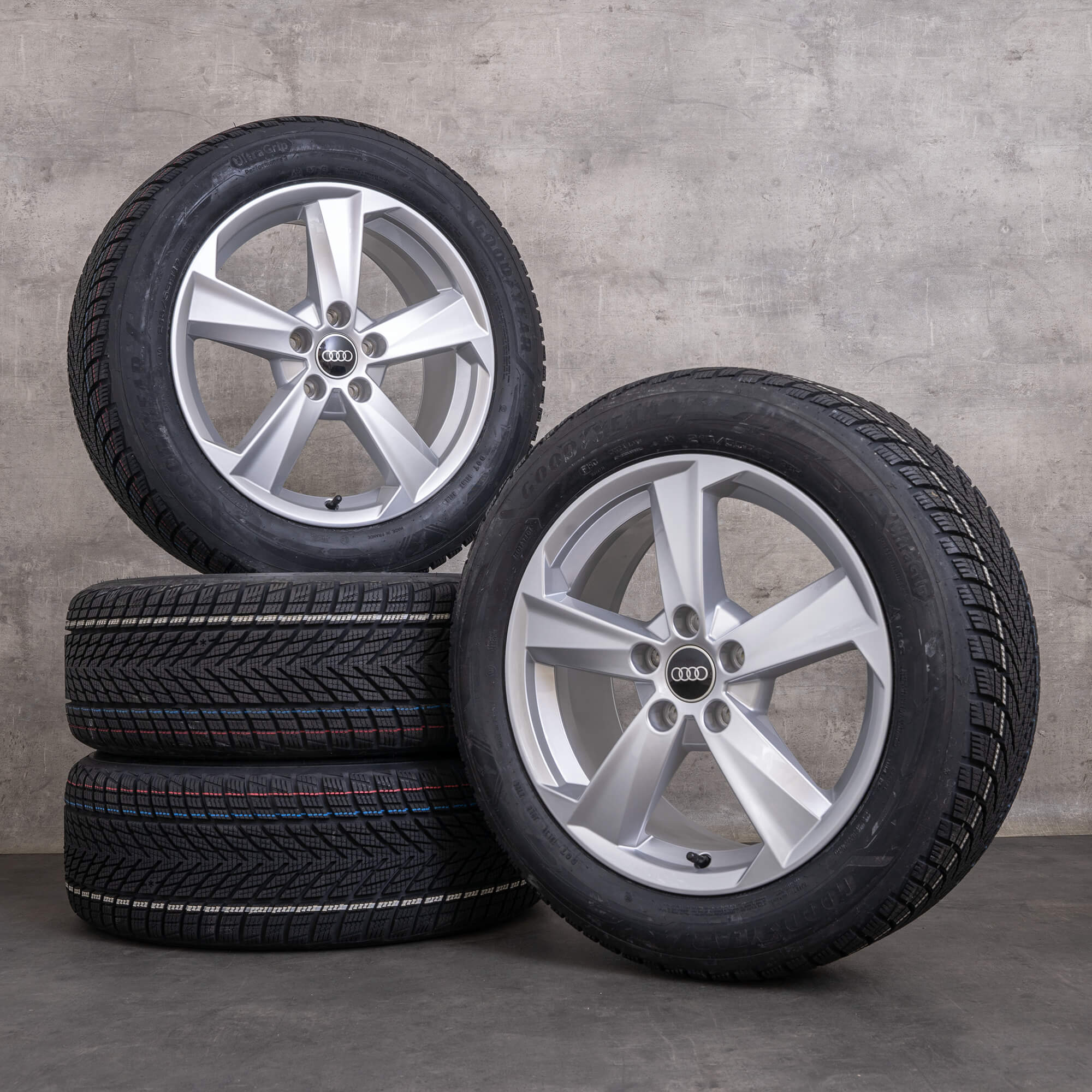 Jantes de inverno originais Audi Q2 GA 17 polegadas Rotor 81A601025B prateado