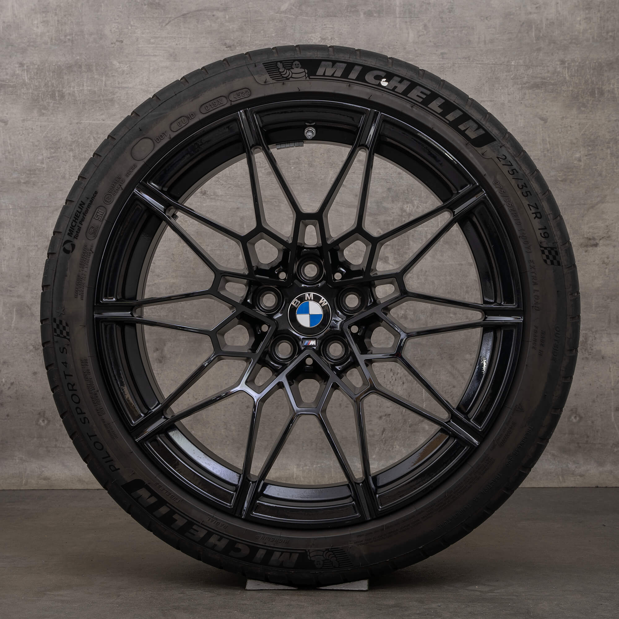 Original BMW M2 M3 M4 jantes 19 20 pouces G87 G80 G81 G82 G83 roues d'été Styling 826 M noir brillant