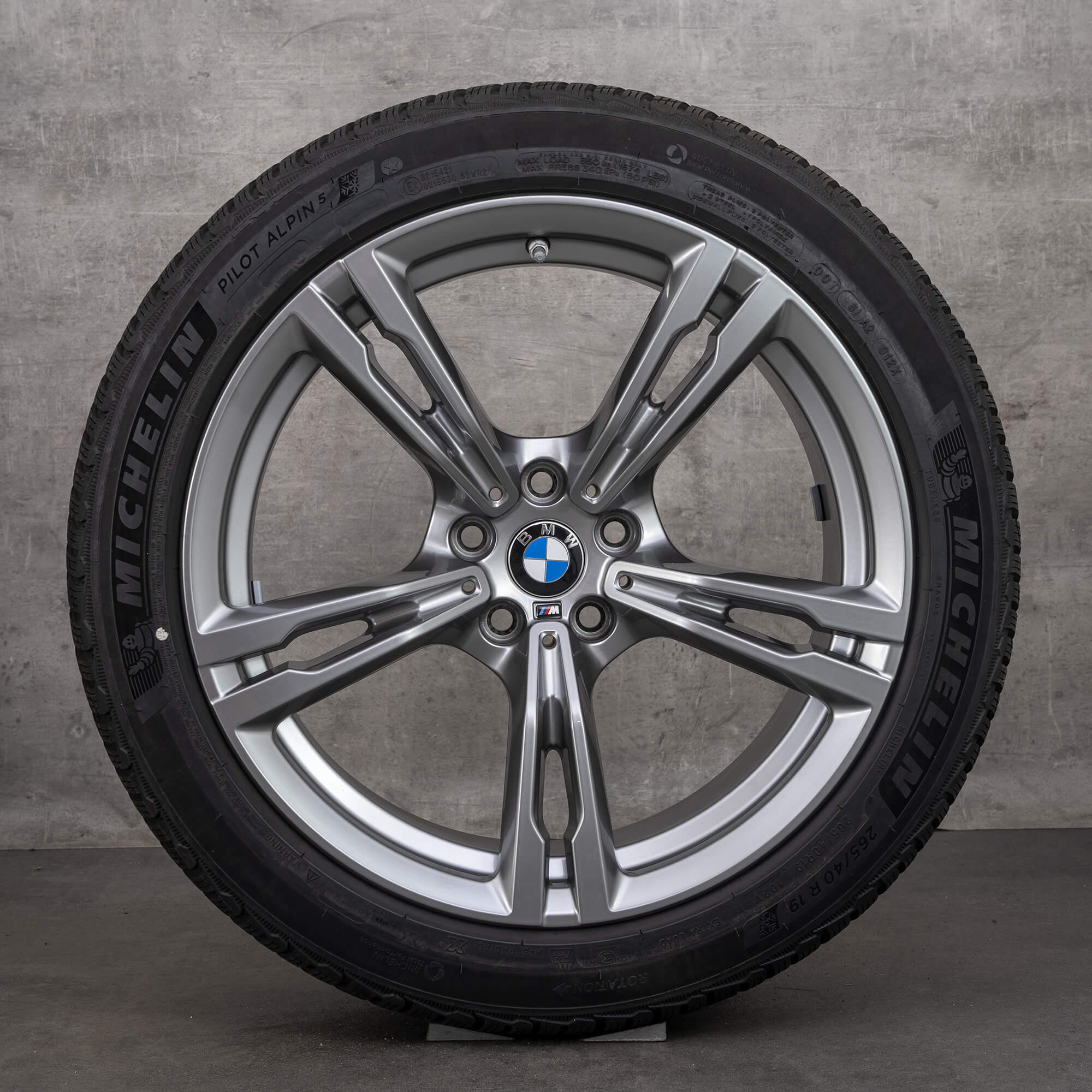 Jantes BMW 19 pouces M5 F90 roues hiver complètes style M705 7857075 7857076 6