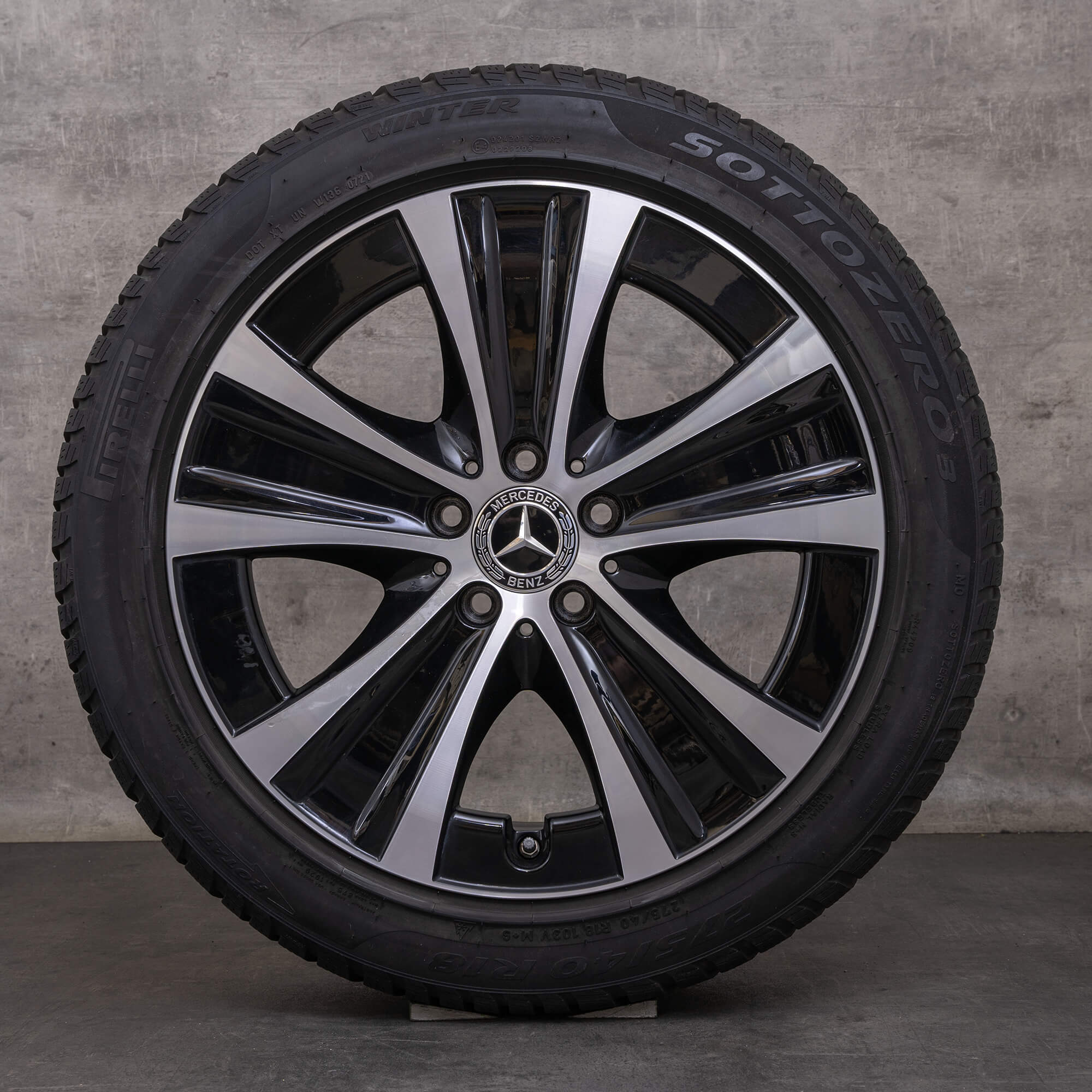 Orijinal Mercedes Benz E-Serisi kış jant lastik 18 inç W213 S213 C238 A238 jantlar A2134013700 A2134015300 siyah parlak tornalanmış