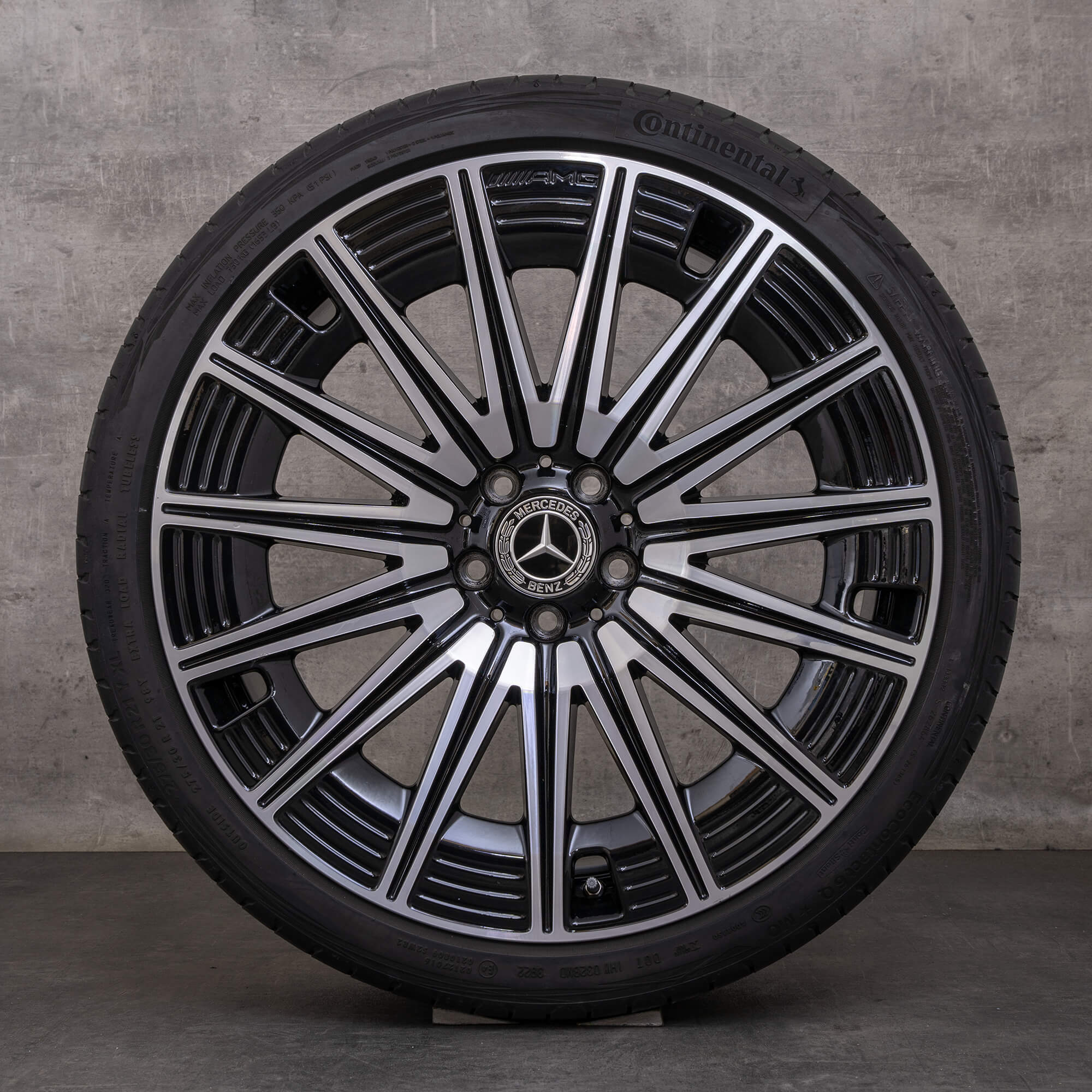 OEM Mercedes Benz E-Class Rims 21 inch W214 S214 summer wheels A2144010700 A2144010800 black glossy turned