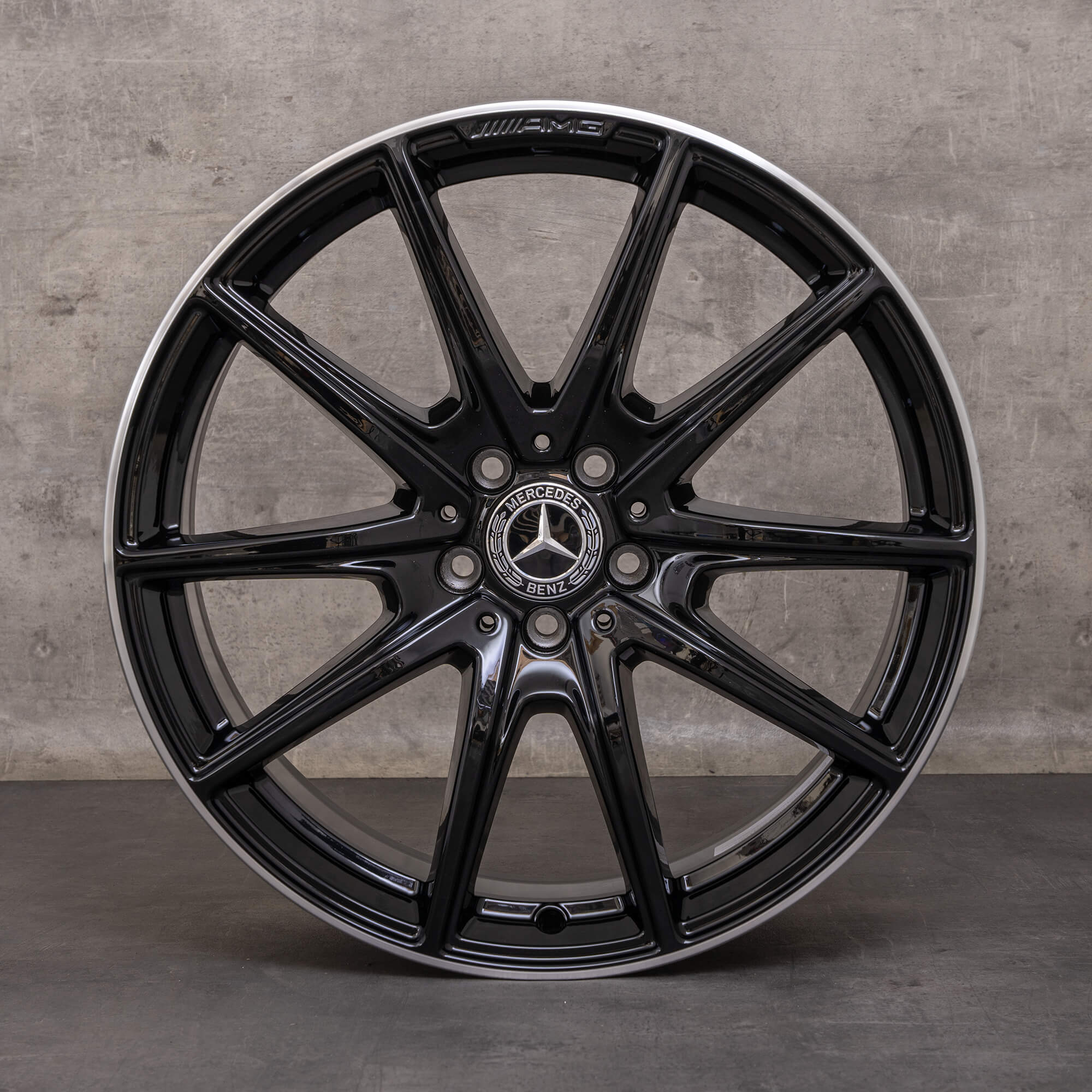 Llantas originales Mercedes Benz Clase S y S63 S65 AMG de 20 pulgadas W222 A2224014000 A2224014100 negras torneadas brillantes