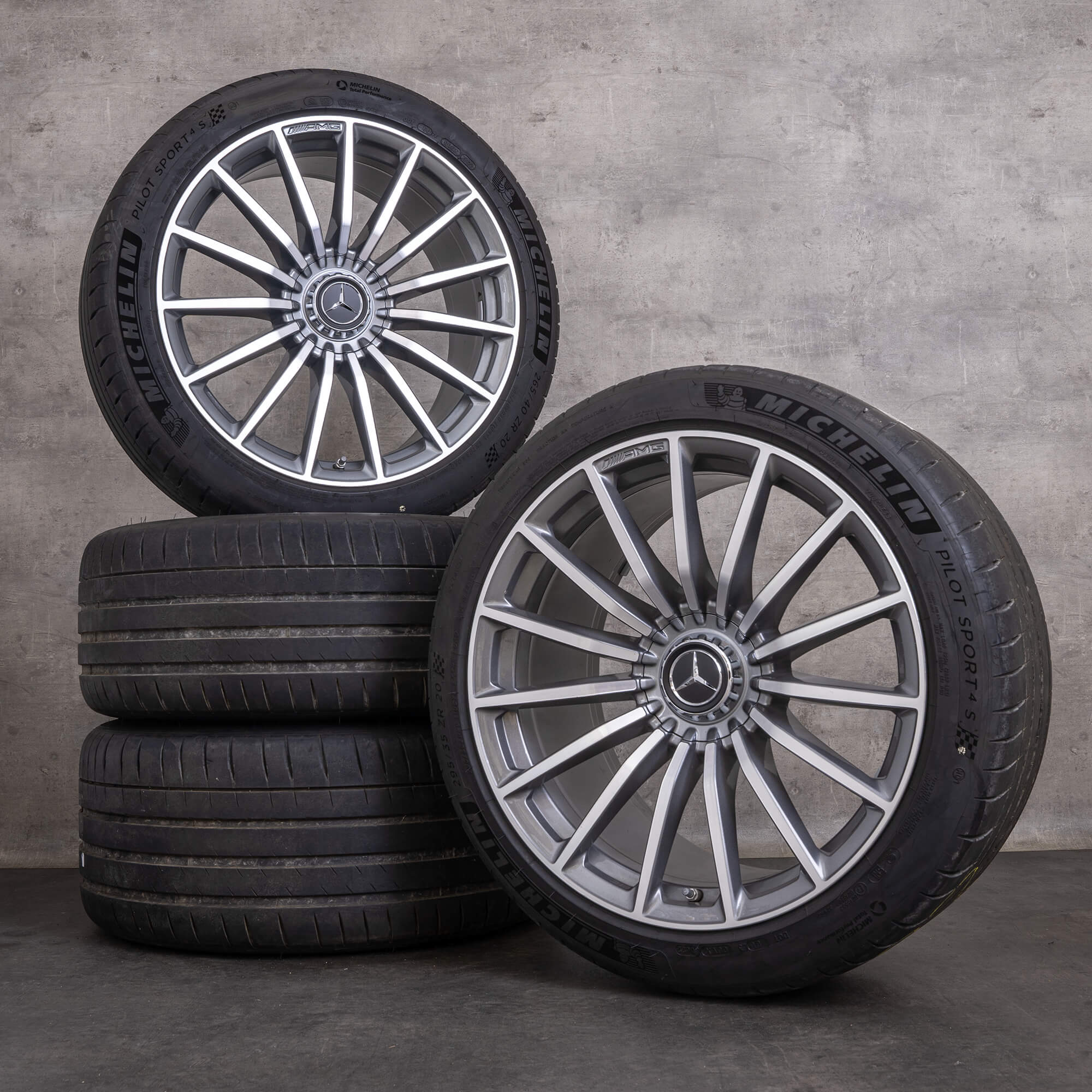 Alkuperäiset Mercedes Benz GT 43 53 63 & S 4Matic+ AMG vanteet 20 tuuman X290 4-oviset kesäpyörät A2904010600 A2904010700 himalaya harmaa kiillotettu