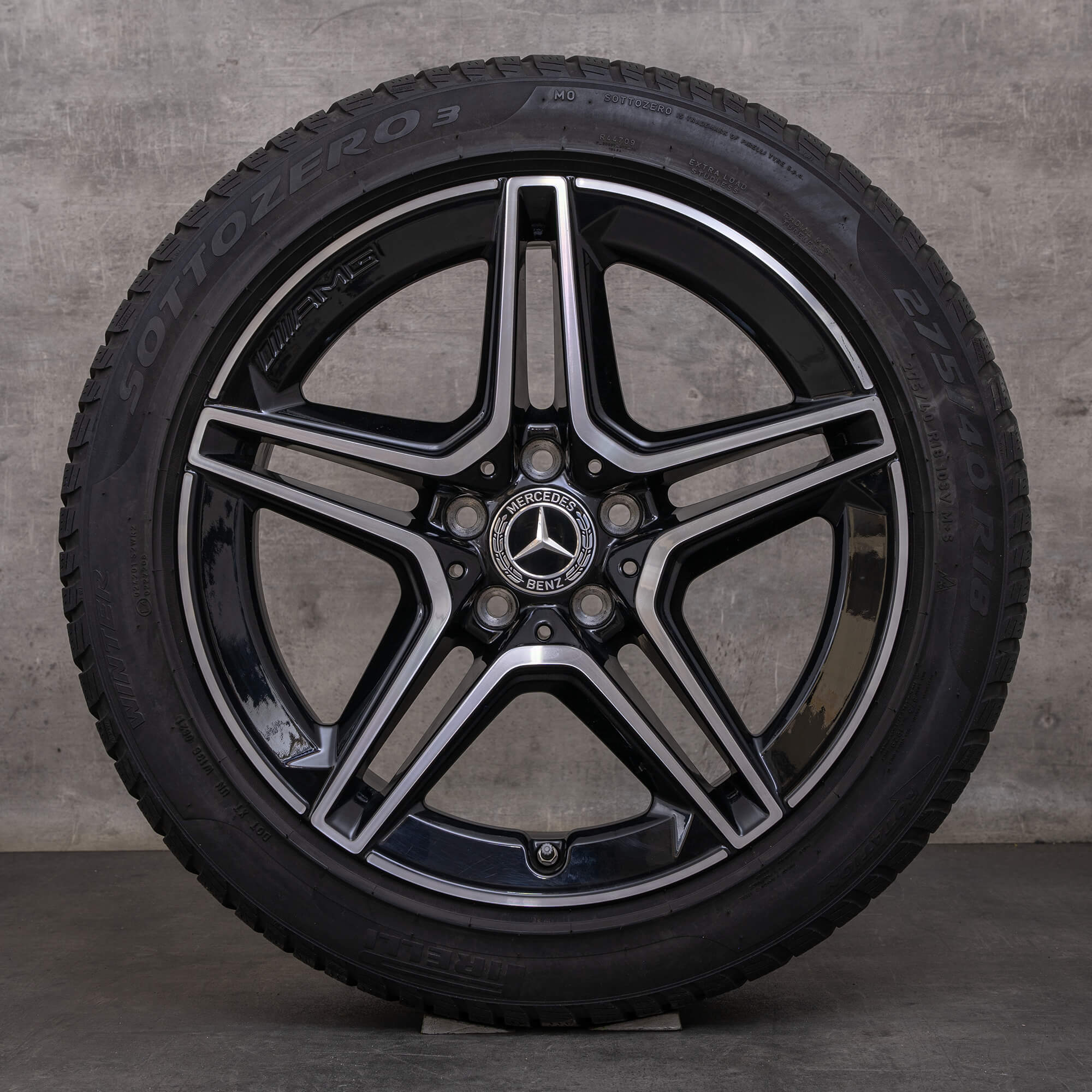 Orijinal Mercedes Benz E-Serisi AMG kış jant lastik 18 inç W213 S213 C238 A238 jantlar A2134016300 A2134016400 siyah parlak tornalı