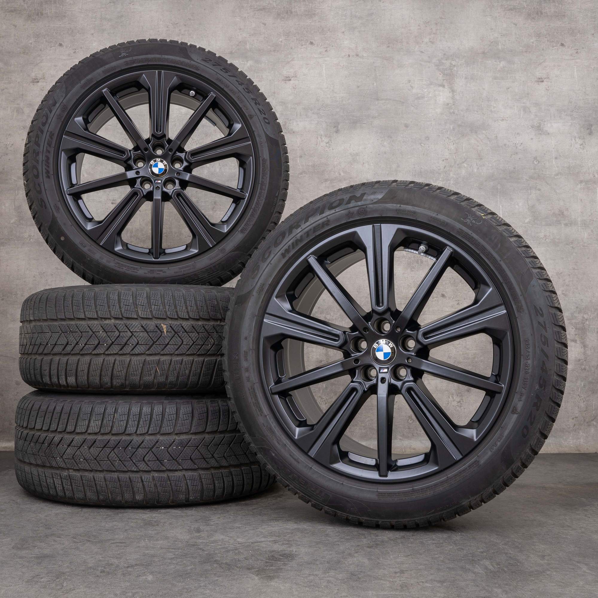 Originales BMW X5 X6 ruedas de invierno 20 pulgadas G05 G06 llantas estilo 748 M 6883765 negro mate