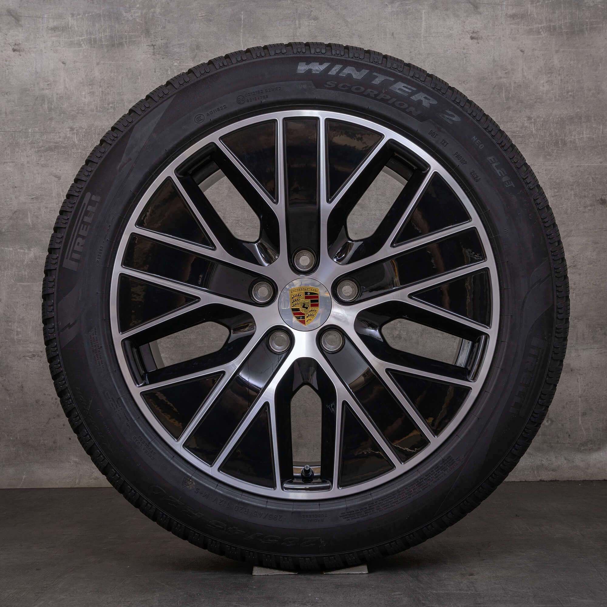 Originales Porsche 20 pulgadas Macan Electric llantas de invierno 95C601025AM 95C601025AN negro brillante torneado NUEVO