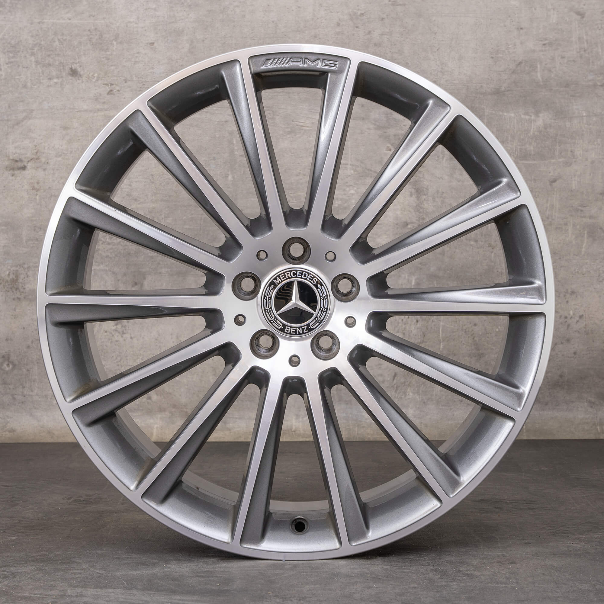 Jantes originais Mercedes Benz GLC AMG de 20 polegadas X253 C253 A2534011900 cinzento himalaia brilhante torneado