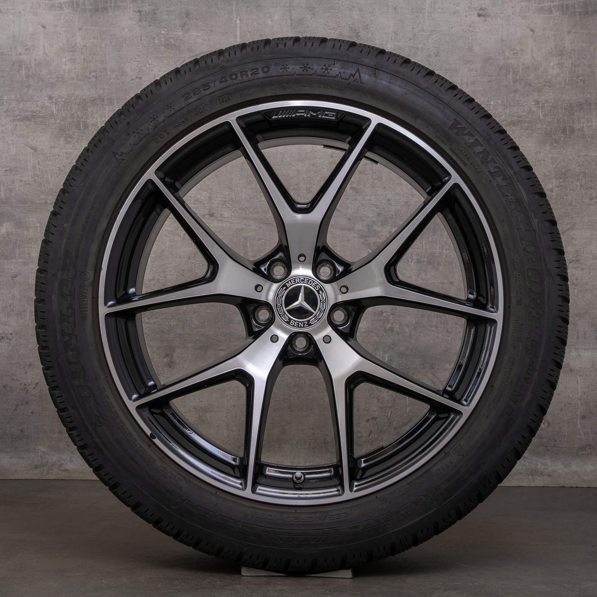 Orijinal Mercedes Benz GLC & 43 AMG kış jantları 20 inç X253 C253 jantlar A2534015500 A2534015600 siyah parlak tornalanmış