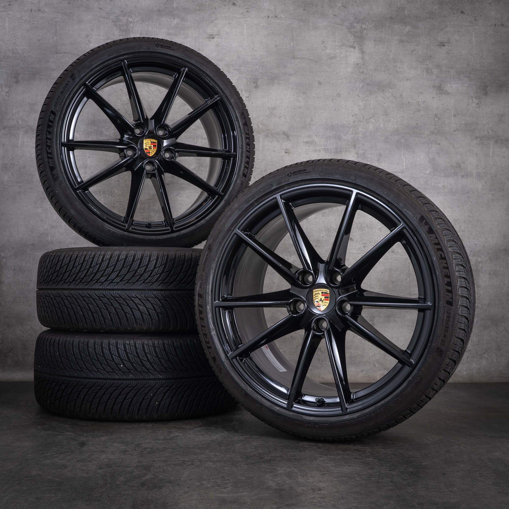 Porsche 992 I Winterräder 20 21 Zoll Felgen 992601025C 992601025E Carrera S Rad schwarz glanz
