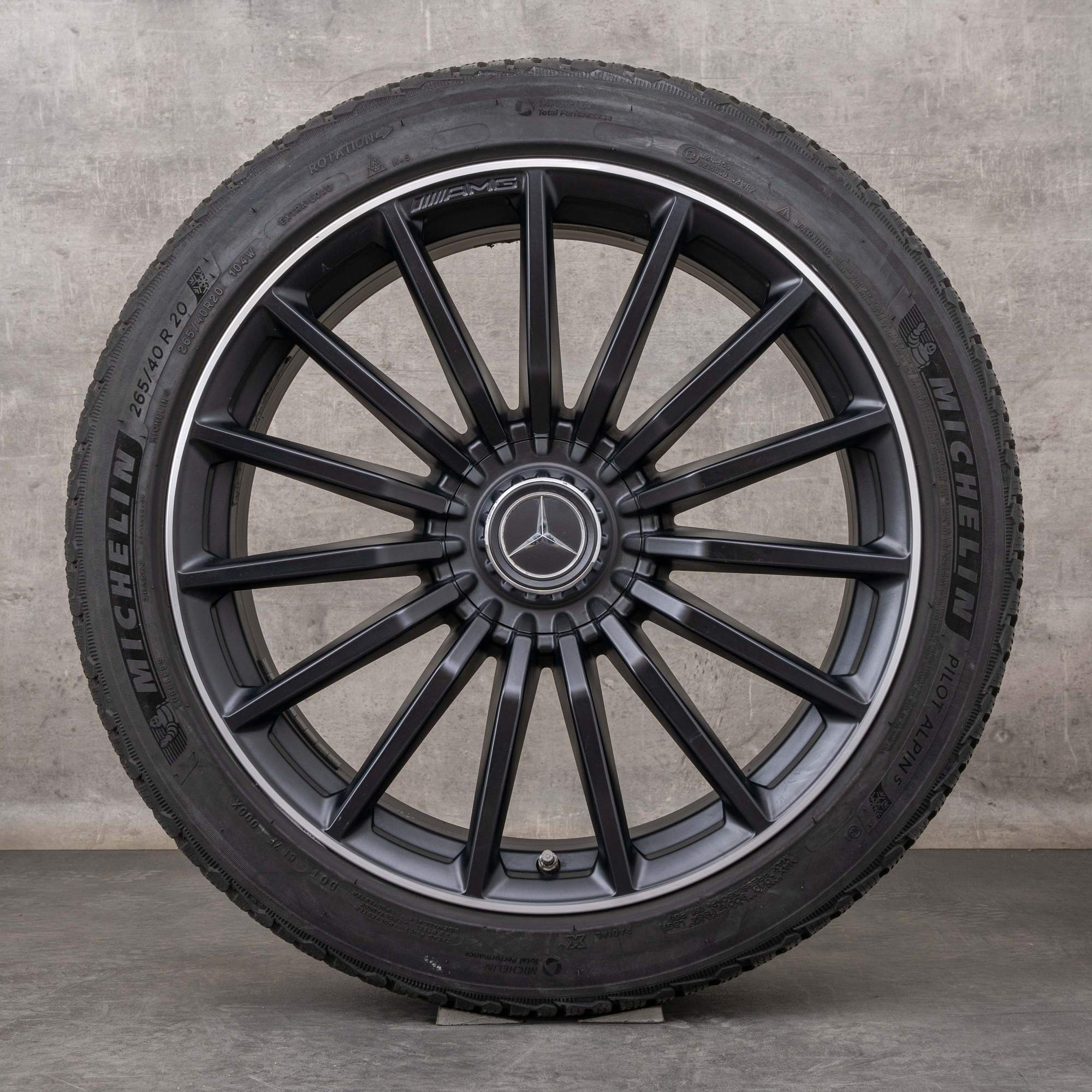 Original Mercedes Benz GT 43 53 63 & S 4Matic+ AMG vinterhjul 20 tum X290 4-dörrars fälgar A2904010600 A2904010700 svart matt glansig svarvad