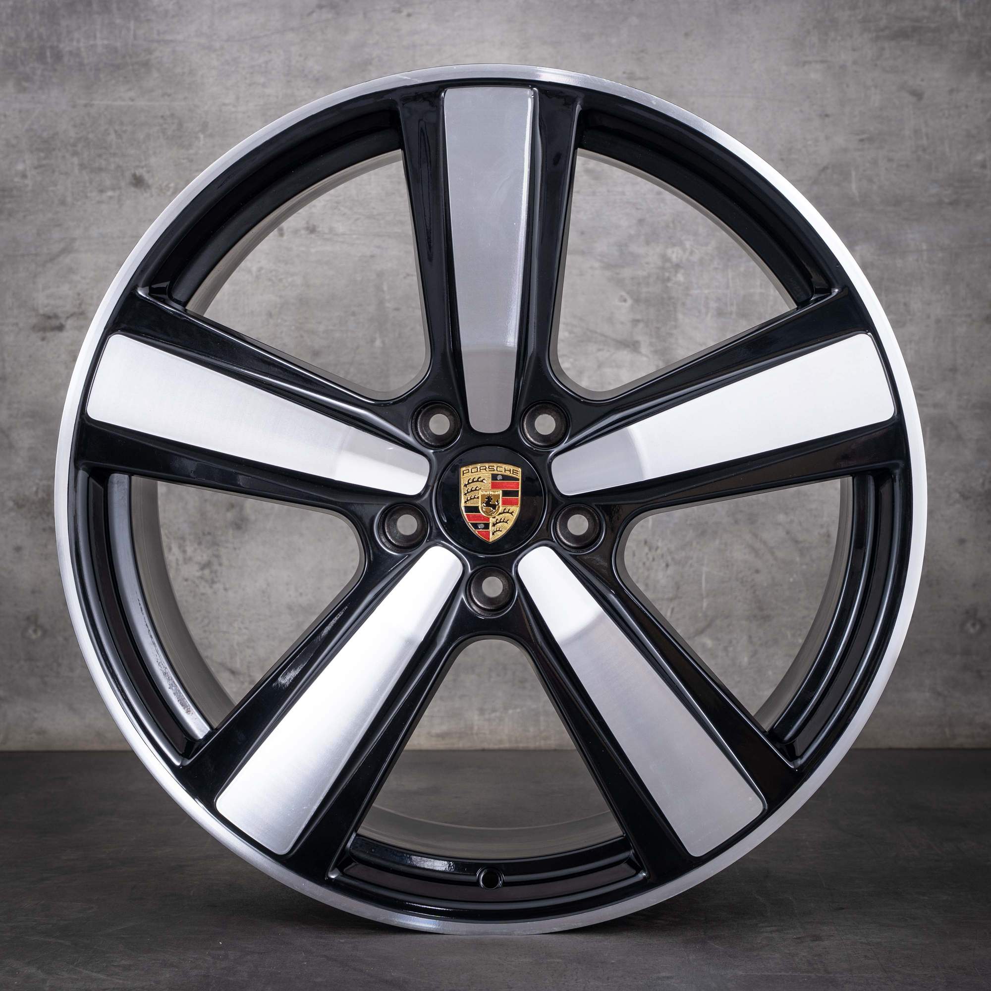 Alkuperäiset Porsche Cayenne Coupé -vanteet 22 tuumaa 9YA II 9Y0601025CP 9Y3601025BK musta kiillotettu