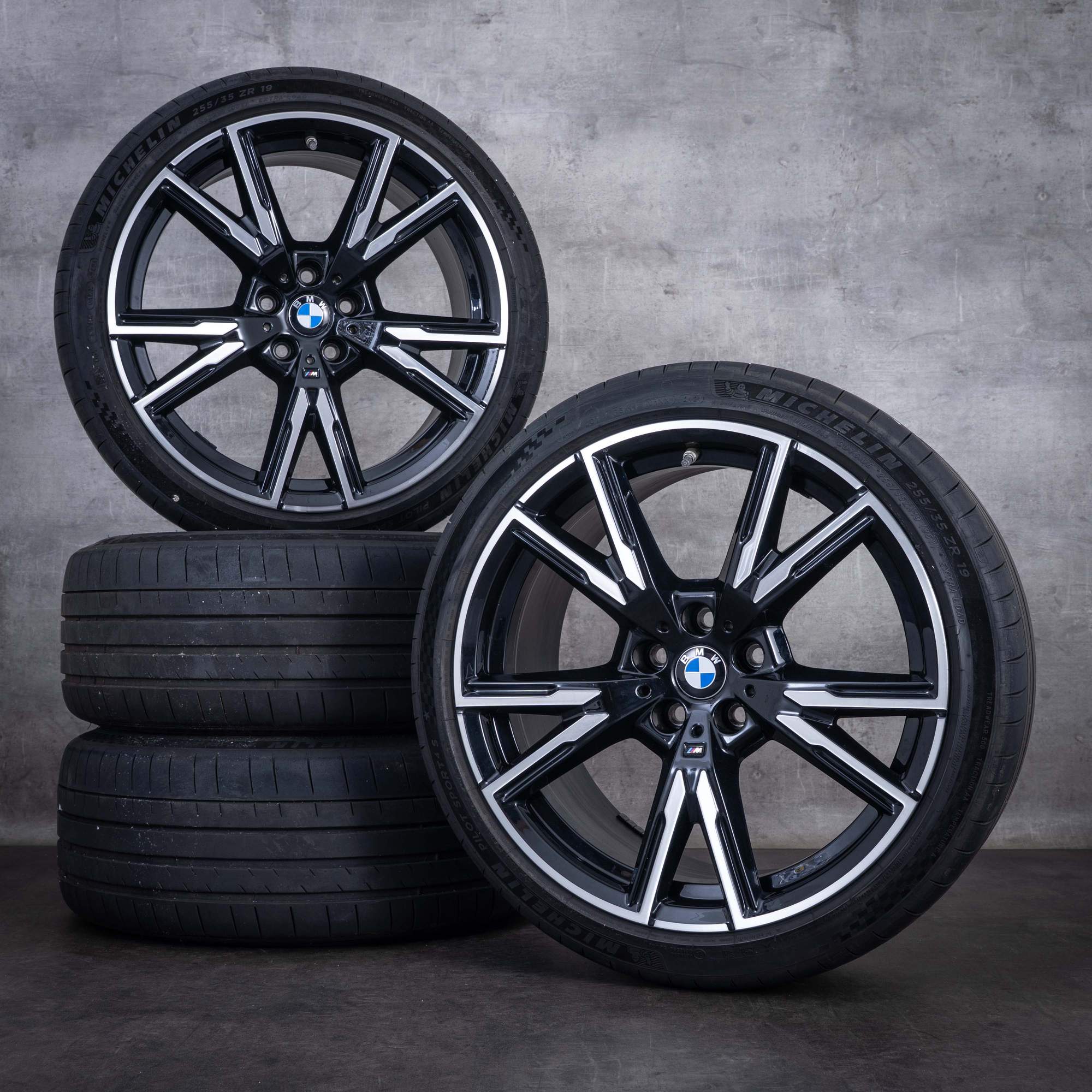 Original BMW 2er Felgen 19 Zoll G42 Coupe Sommerräder Styling 893 M 1543823 1543824 jet black uni front glanzgedreht