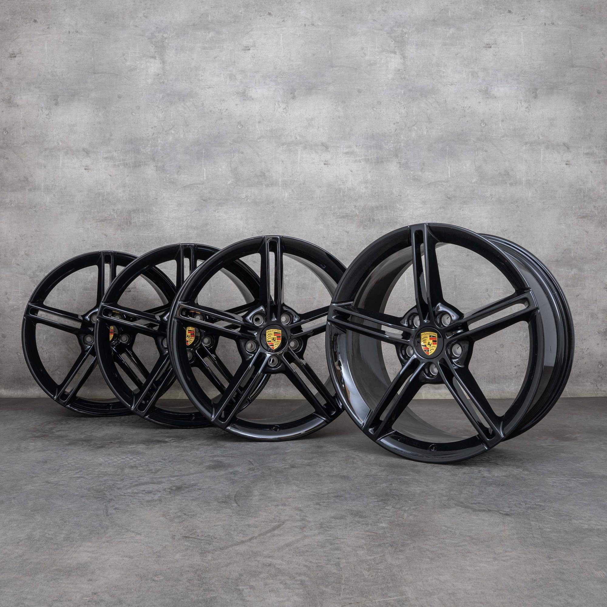 Oryginalne felgi Porsche Taycan 21 cali 9J1 GTS Turbo S 4S 9J1601025AA 9J1601025AB czarny połysk NOWOŚĆ