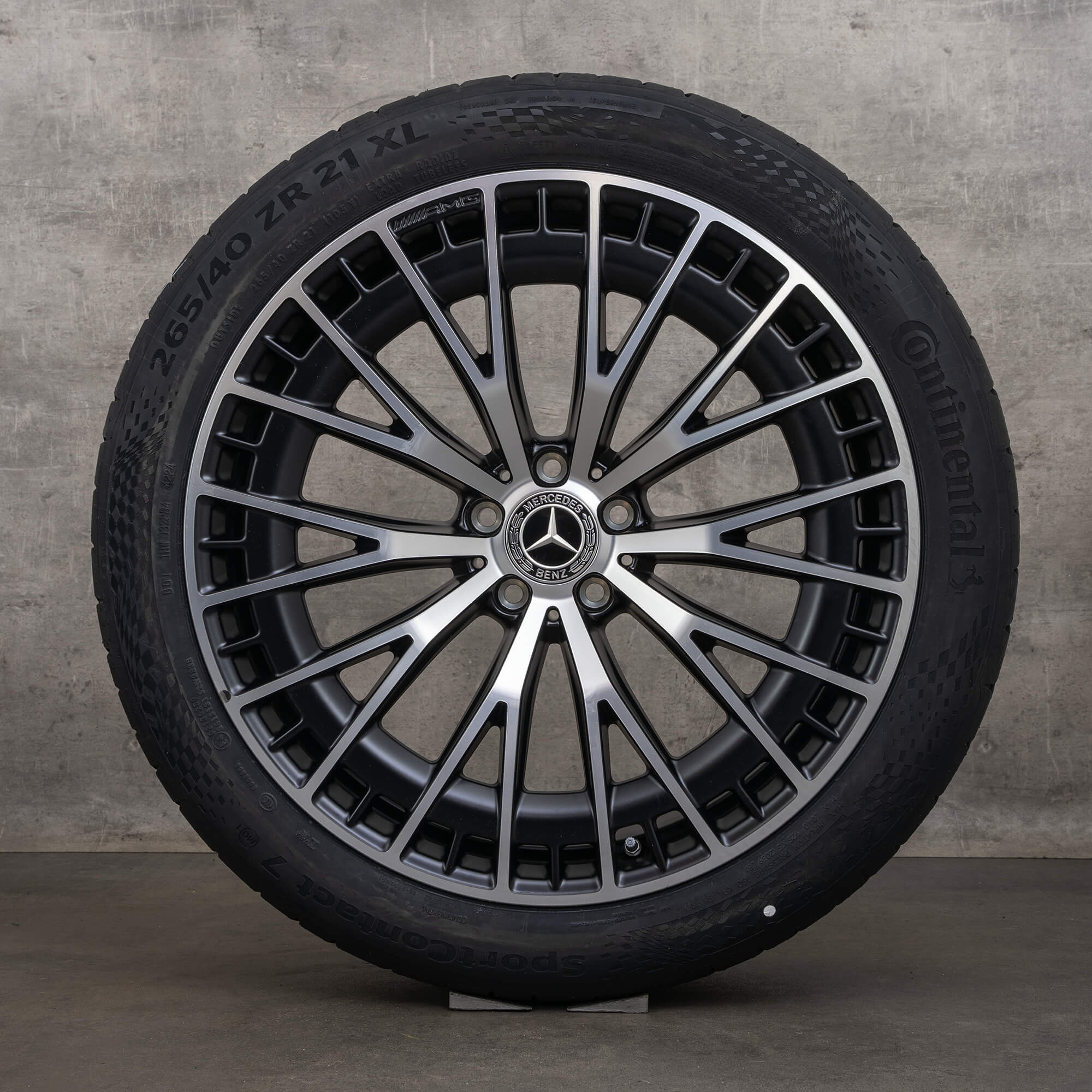 Ekte Mercedes Benz GLC 43 63S E AMG Winterrder 21-tommers C254 X254 felger A2544011400 A2544011500 svart høyglans snudd NY