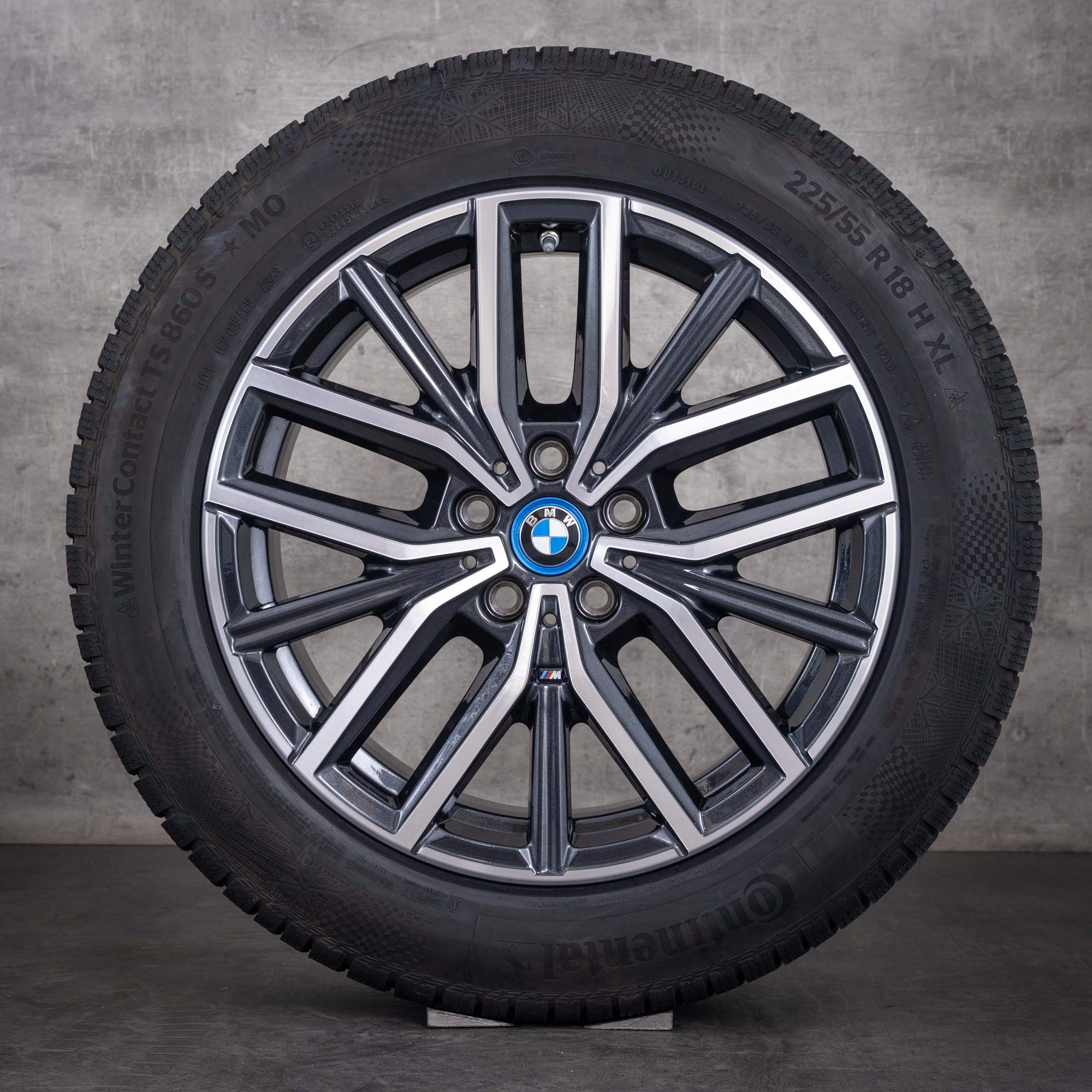 Roues hiver d'origine BMW X1 iX1 X2 iX2 18 pouces U11 U10 modèle Styling 838 M 6891179 gris nuit jantes diamantées