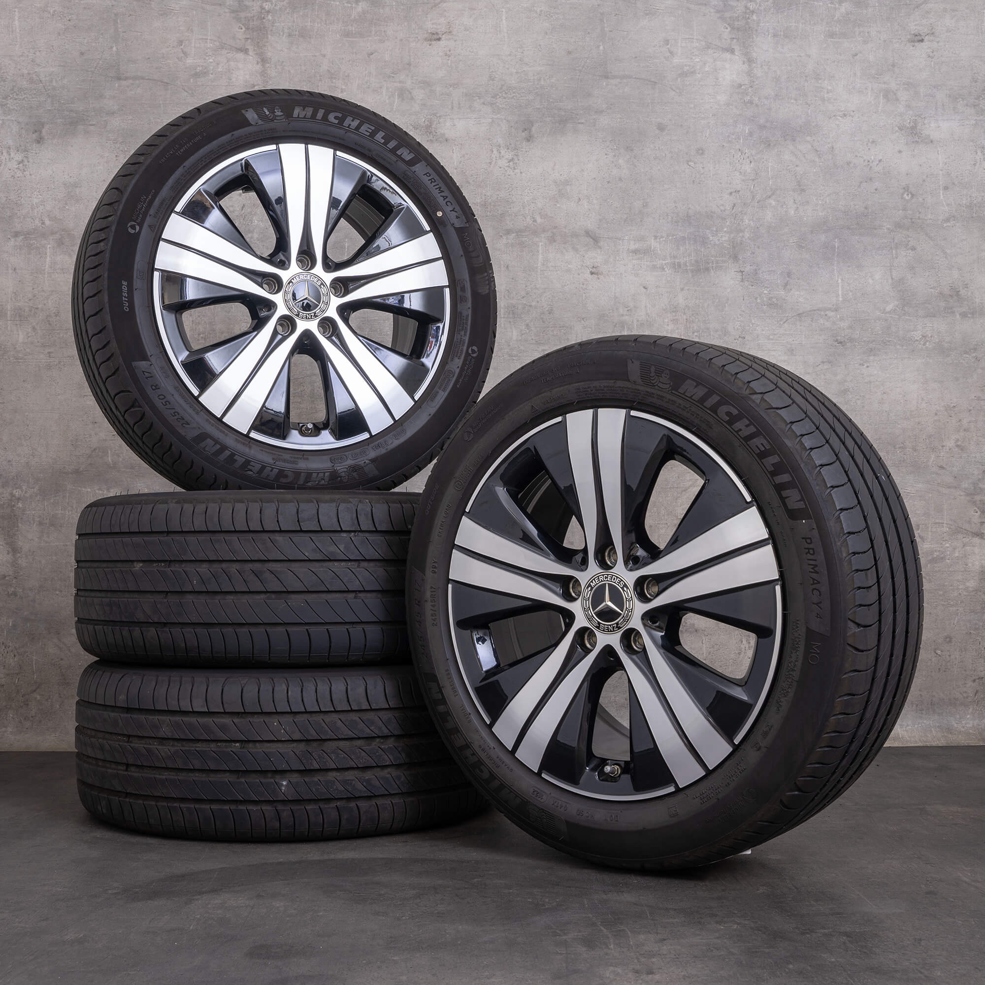 Oem Mercedes Benz Classe C pneus hiver 17 pouces W206 Hybrid Jantes A2064014100 A2064014200 noir brillant