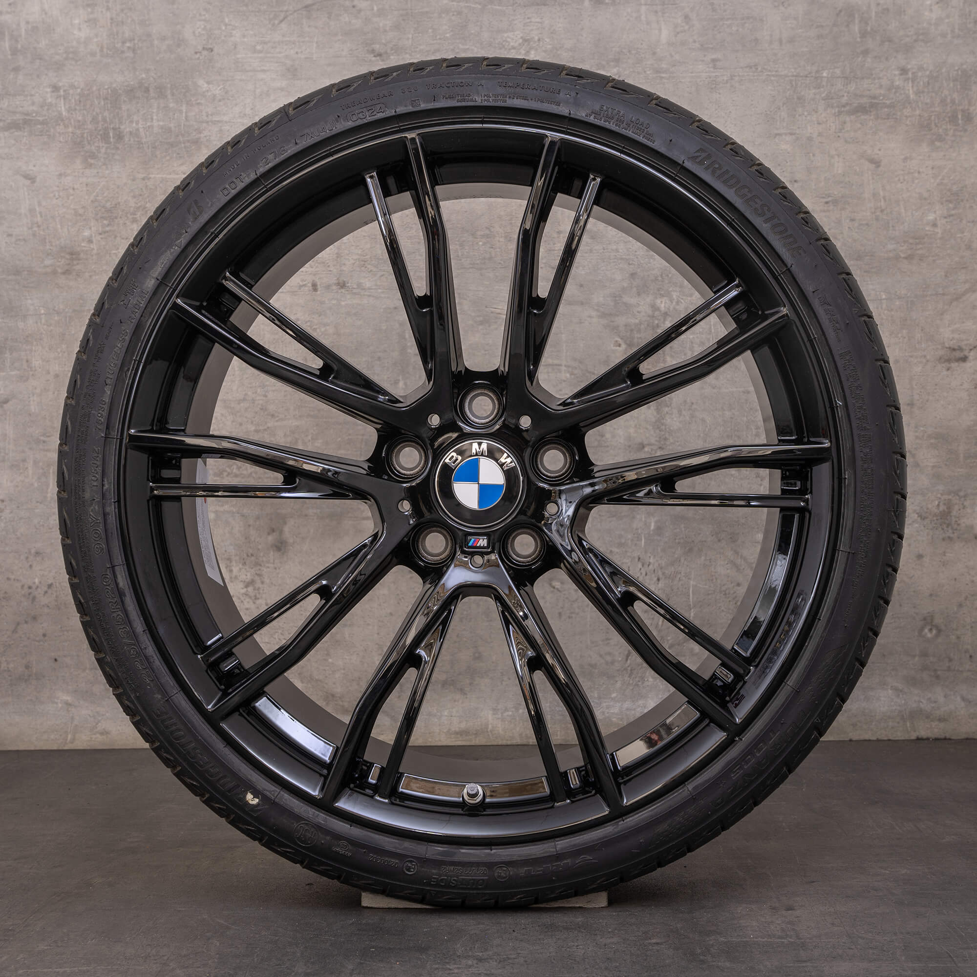 OEM BMW 3 series 4 rims 20 inch F30 F31 F32 F33 F36 Gran Coupe summer wheels styling 624 M 6862774 6862775 black gloss