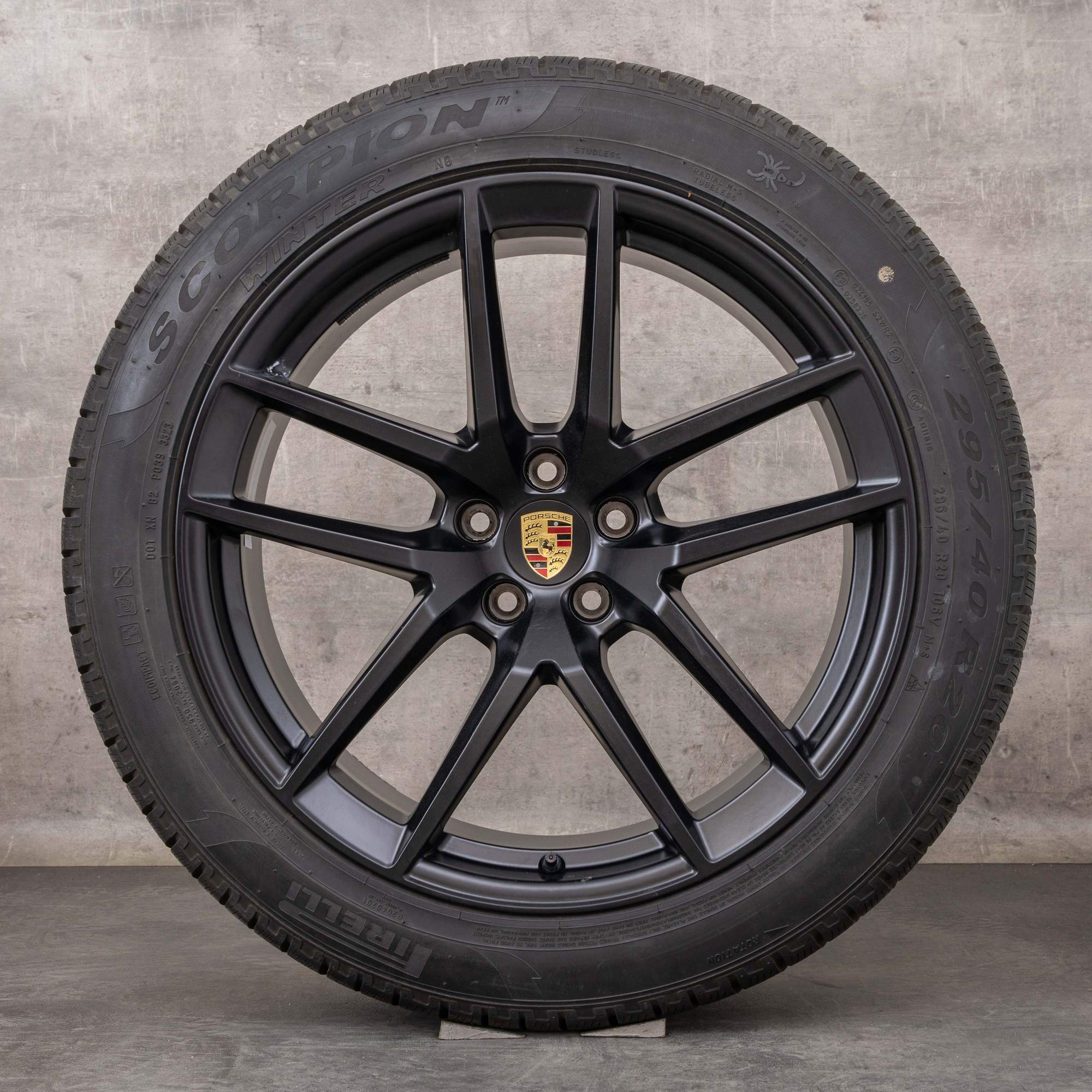 Jantes e pneus inverno originais Porsche Macan III jantes de 20 polegadas 95B601025EJ 95B601025EK preto mate