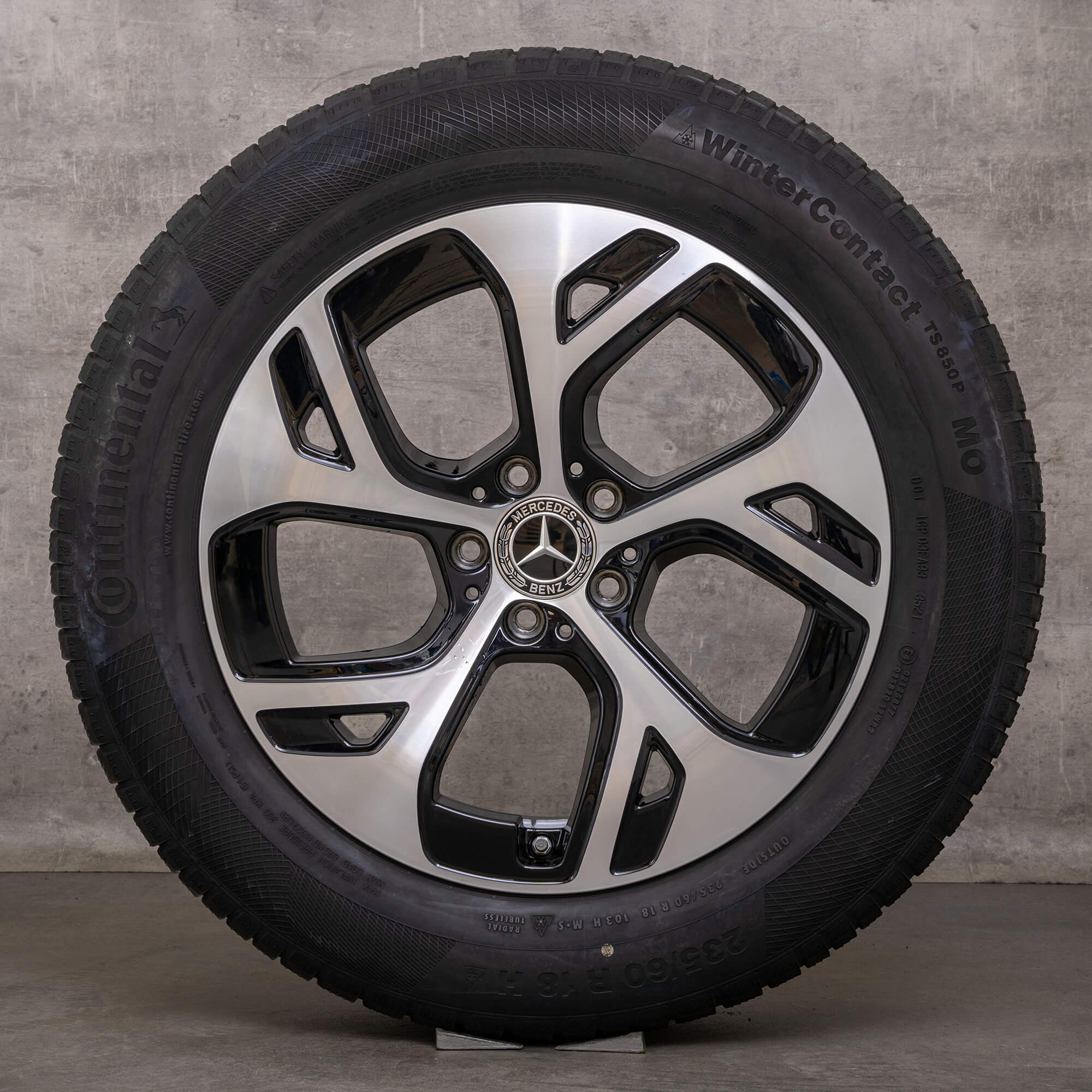 Originale Mercedes-Benz GLC vinterhjul 18-tommers C254 X254 & Hybrid felger A2544010100 A2544014700 svart blank dreid