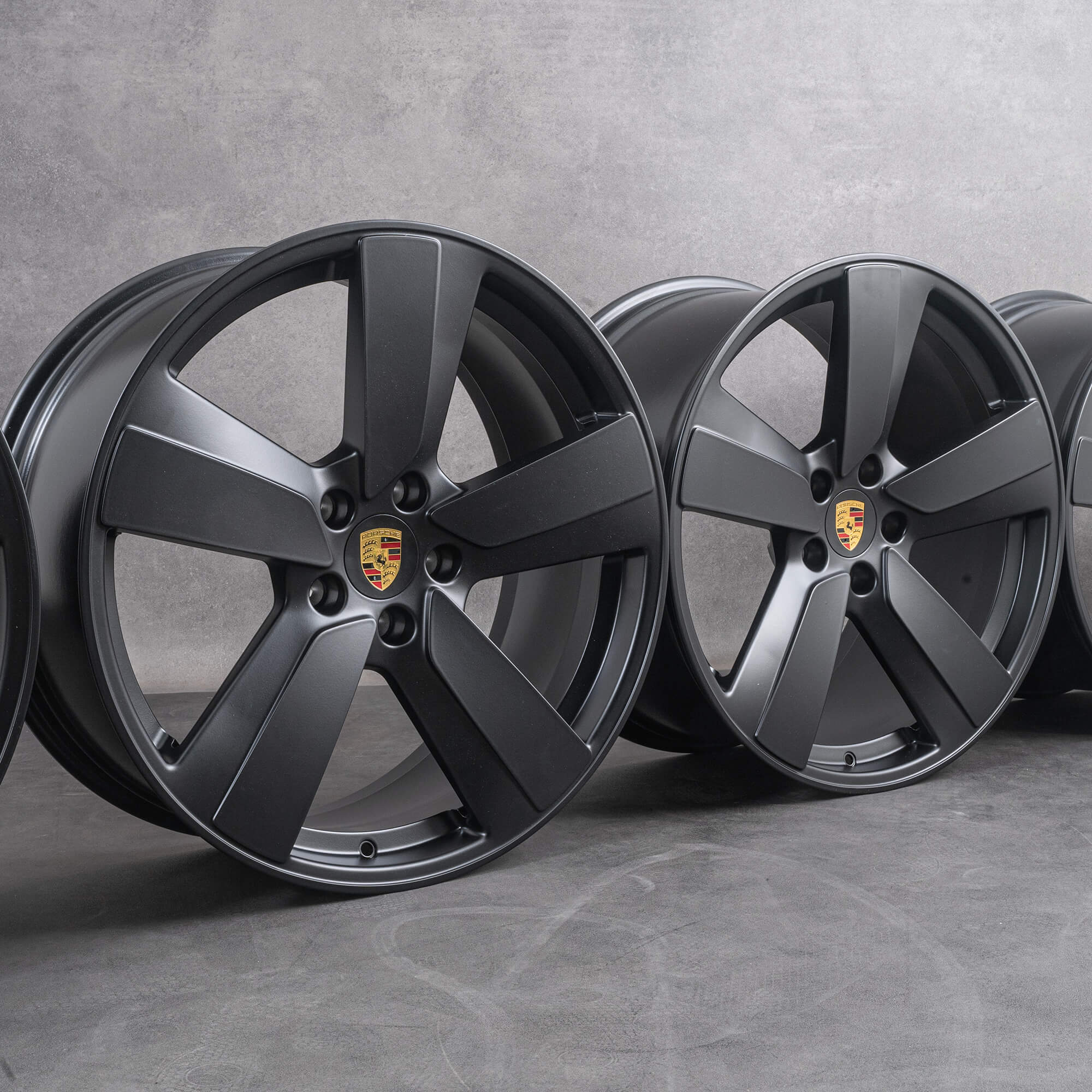 Llantas de aleación originales Porsche Macan Electric 22 pulgadas negro mate