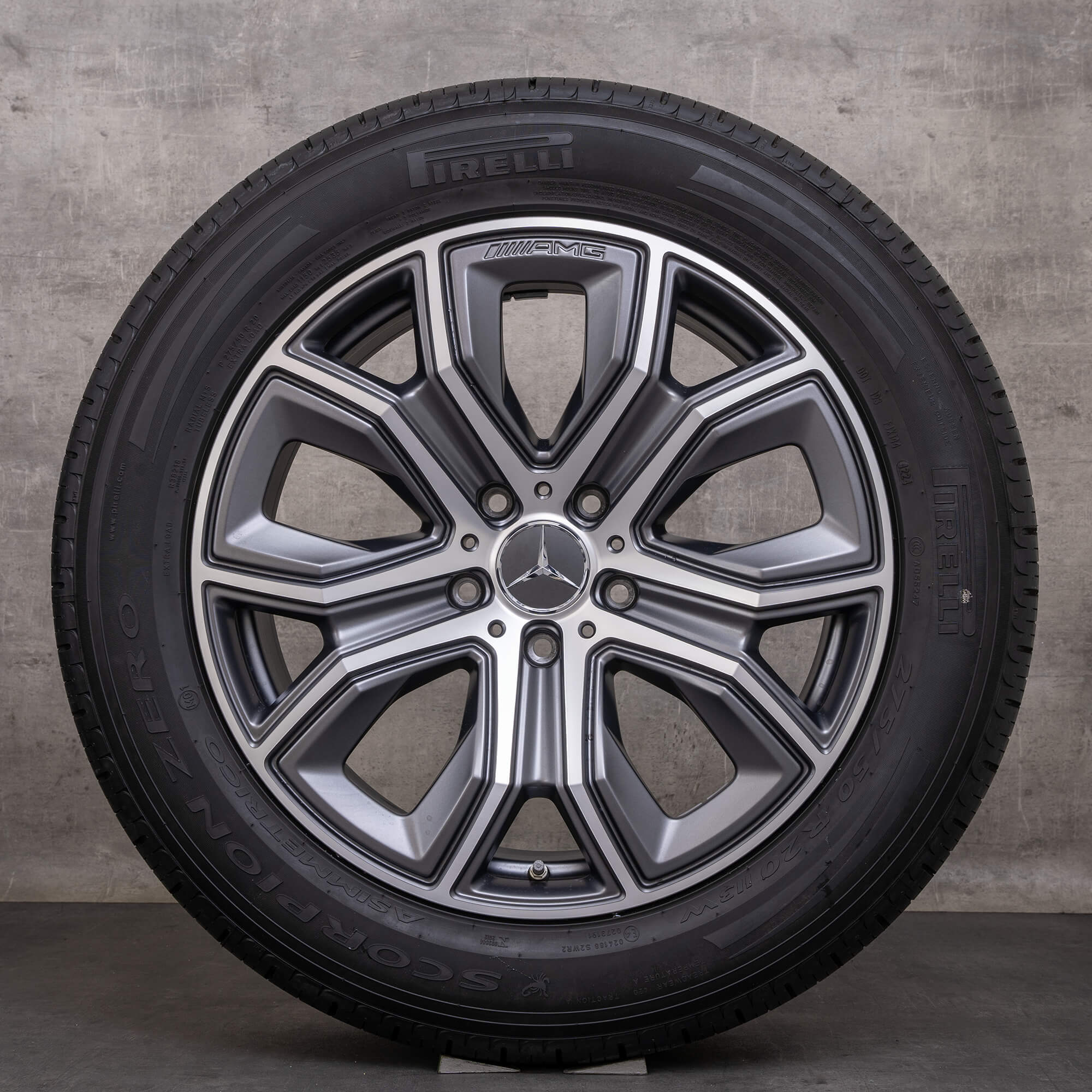 Original Mercedes Benz G-Class G63 AMG rodas de inverno 20 polegadas W463 W465 jantes A4654010900 tântalo cinza alto brilho NOVO