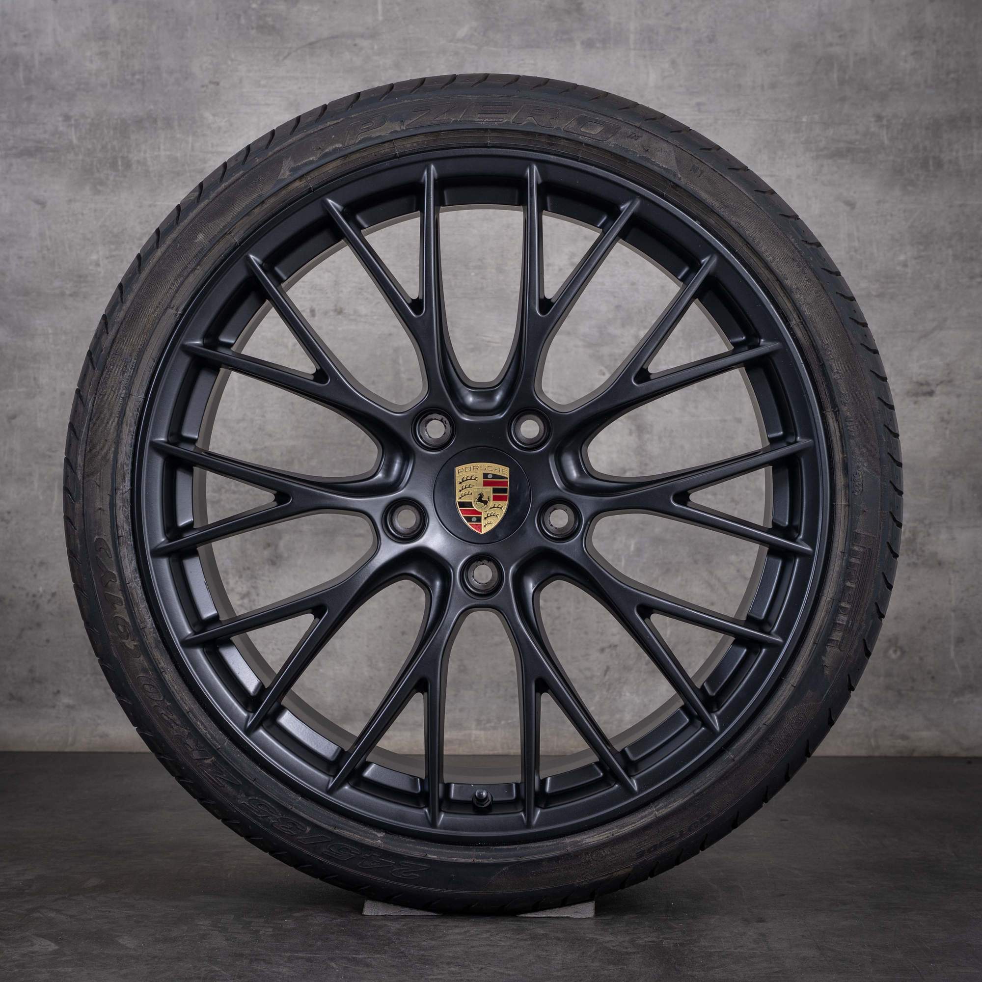 Alkuperäiset Porsche 911 -vanteet 20 tuumaa 991 II Carrera 4 & 4S kesärenkaat 99136271200 99136276005 mattamusta