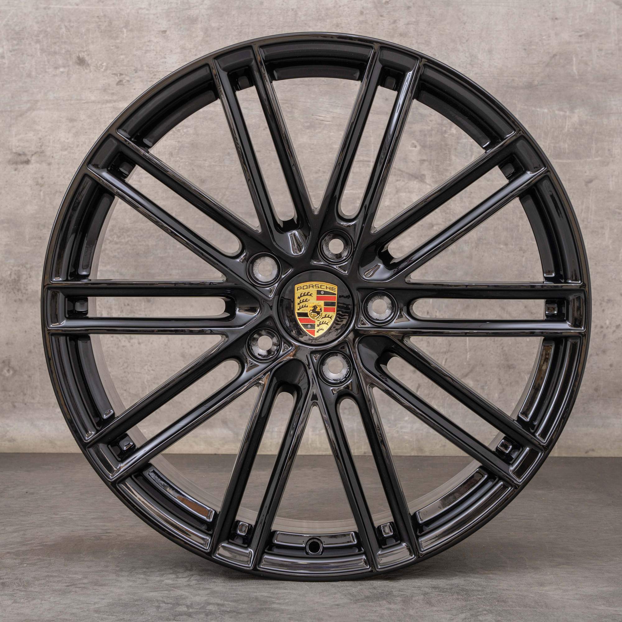Oryginalne felgi Porsche Boxster Cayman 718 20 cali 982 Styling 911 Turbo 982601025F 982601025AF czarny połysk NOWOŚĆ