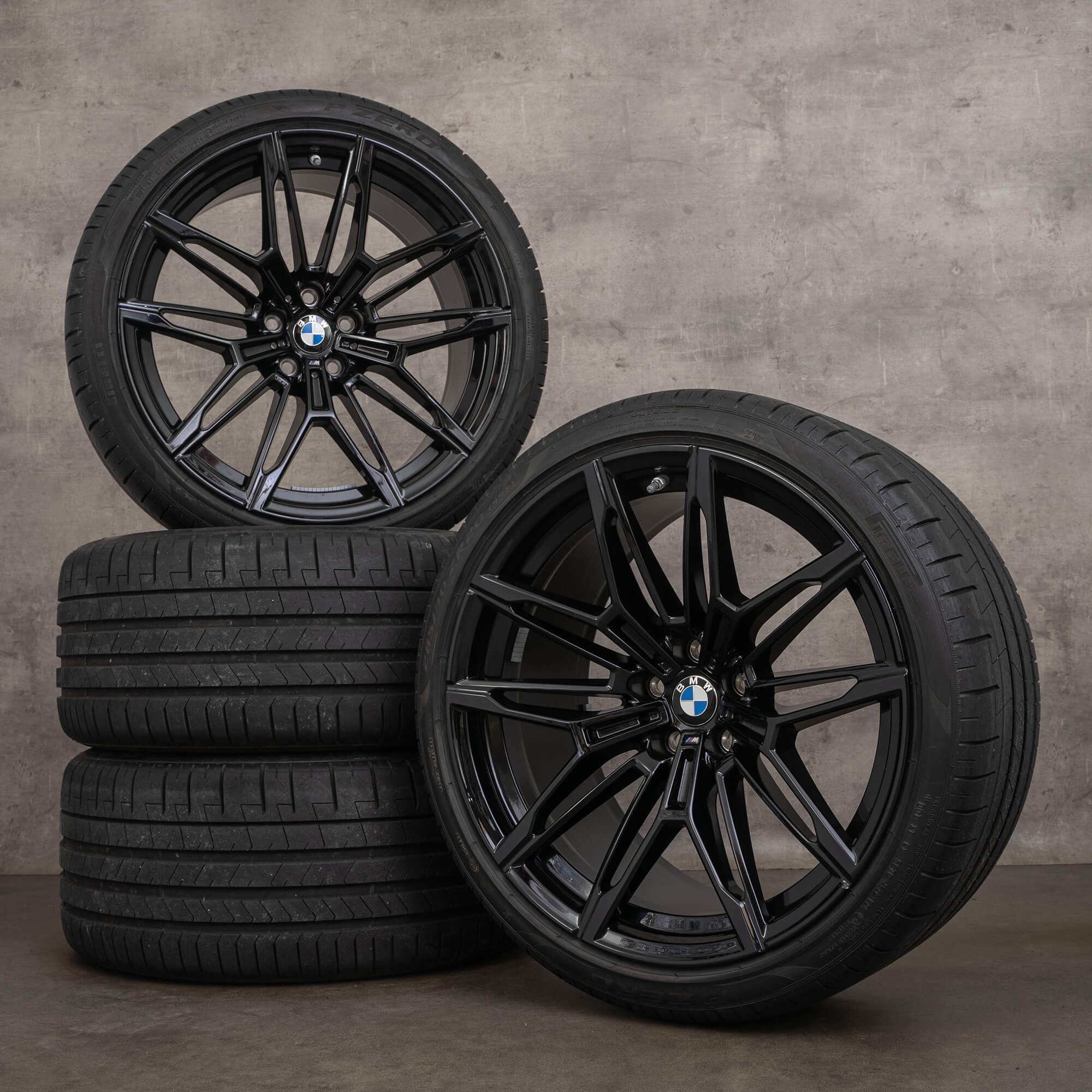 Original BMW M2 G87 Coupe 19 20 inch summer tires rims 930 M black