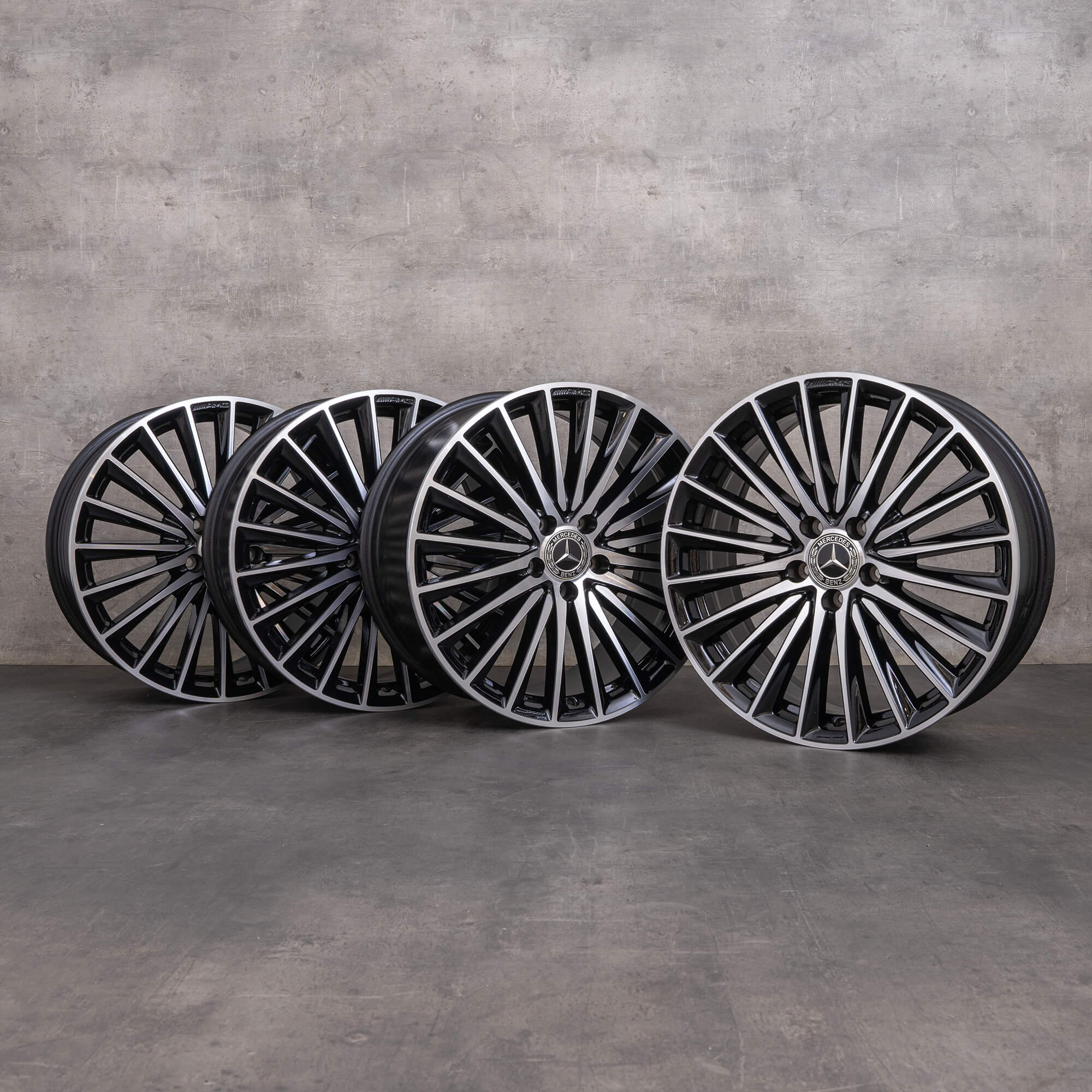 Llantas originales Mercedes Benz Clase C AMG de 19 pulgadas W206 S206 A2064011900 A2064012000 negras torneadas brillantes
