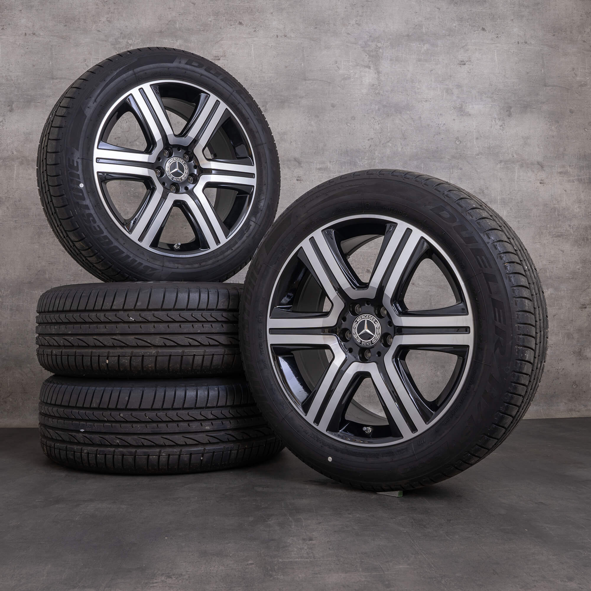 OEM Mercedes Benz GLC & 43 AMG Rims 19 inch X253 C253 Summer wheels A2534011600 black glossy turned