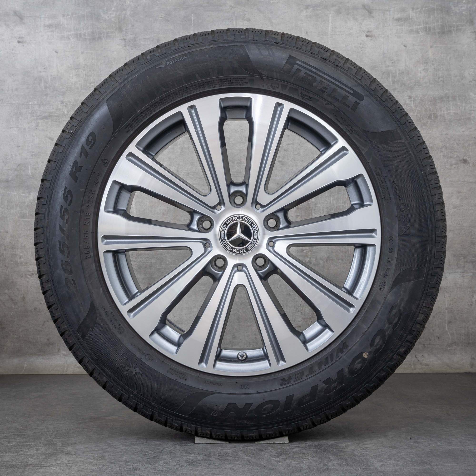 Alkuperäiset Mercedes Benz G-sarjan talvirenkaat 19 tuuman W463 G500 G350 d vanteet A4634011100 himalajanharmaa kiillotettu